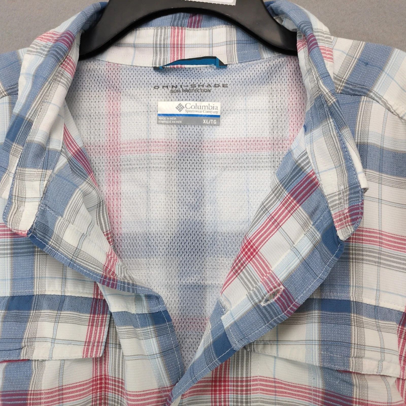 Columbia Columbia Sportswear Omni-Shade Blue Plaid Button Up Shirt XL Size US XL / EU 56 / 4 - 8 Thumbnail