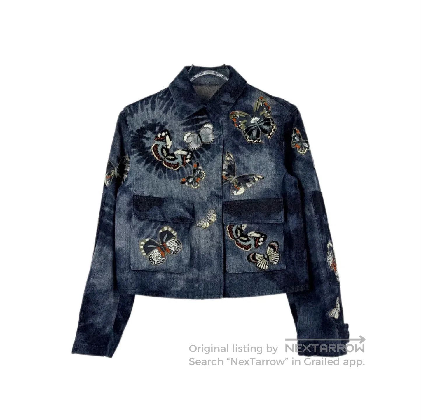 Valentino Valentino Butterfly Embroidery Denim Jacket. Size S / US 4 / IT 40 - 1 Thumbnail