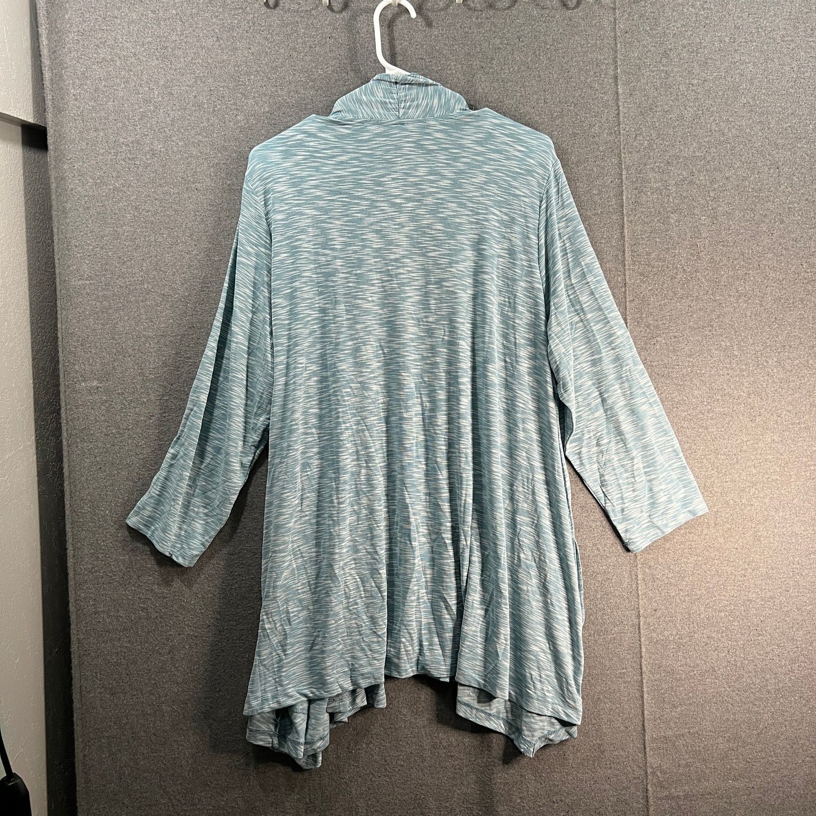 Other LOGO by Lori Goldstein Slub Knit Open Front Cardigan Size XL / US 12-14 / IT 48-50 - 2 Thumbnail