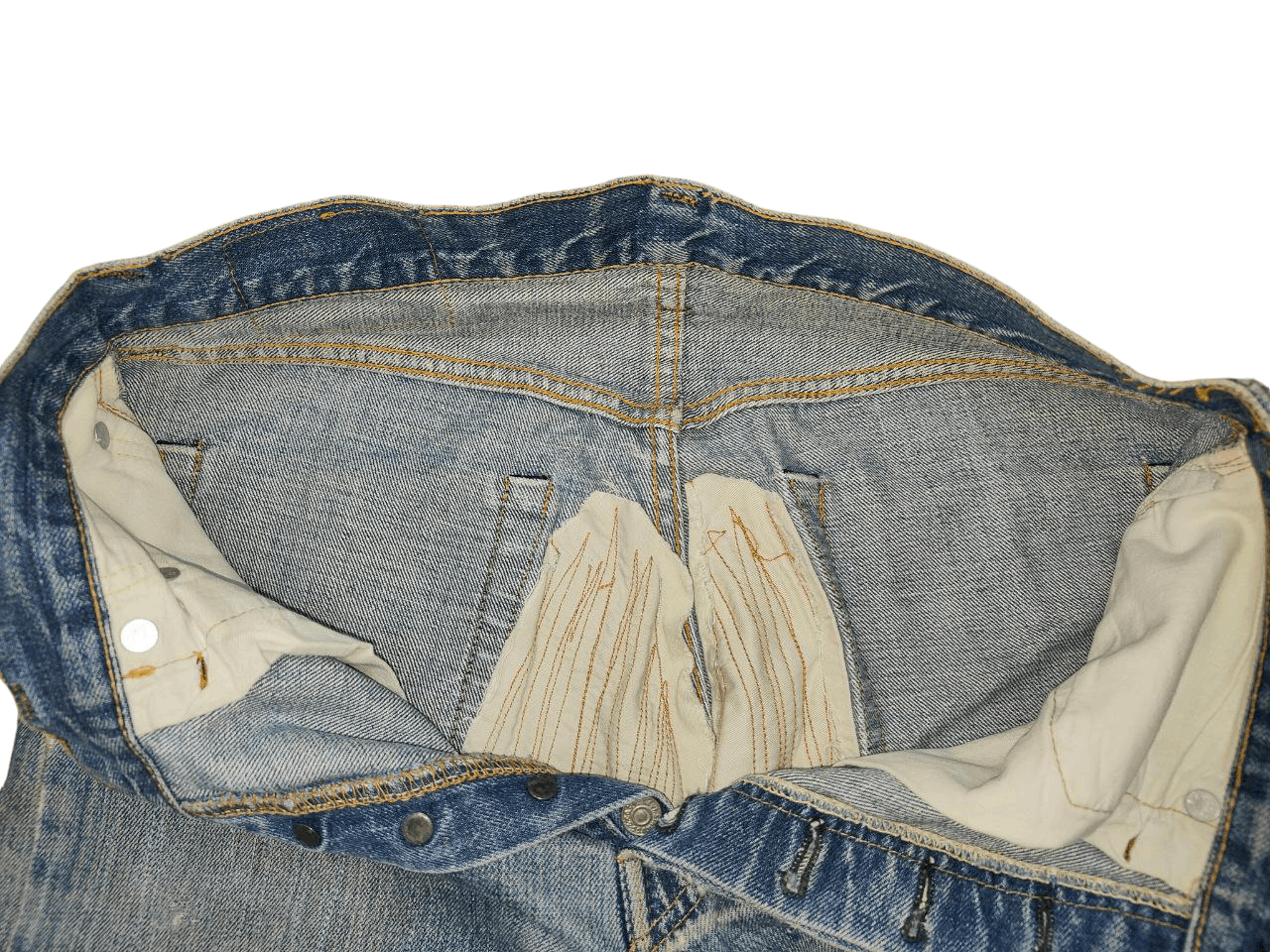 Levi's Rare 60's Vintage Levi's 501 Redline Selvedge, Button No 6 Size US 29 - 15 Thumbnail