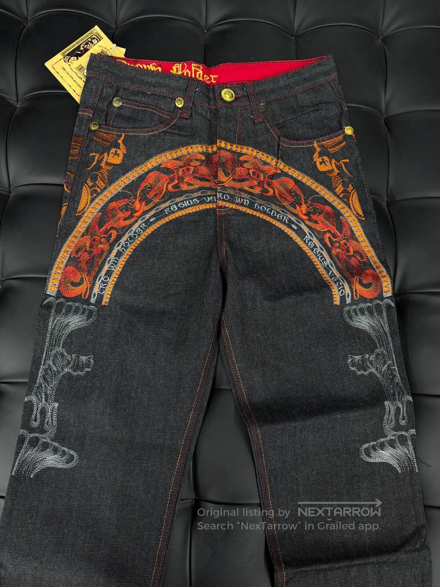 Other Vintage Bloody Denim Jeans with Unique Design. Size US 32 / EU 48 - 2 Thumbnail