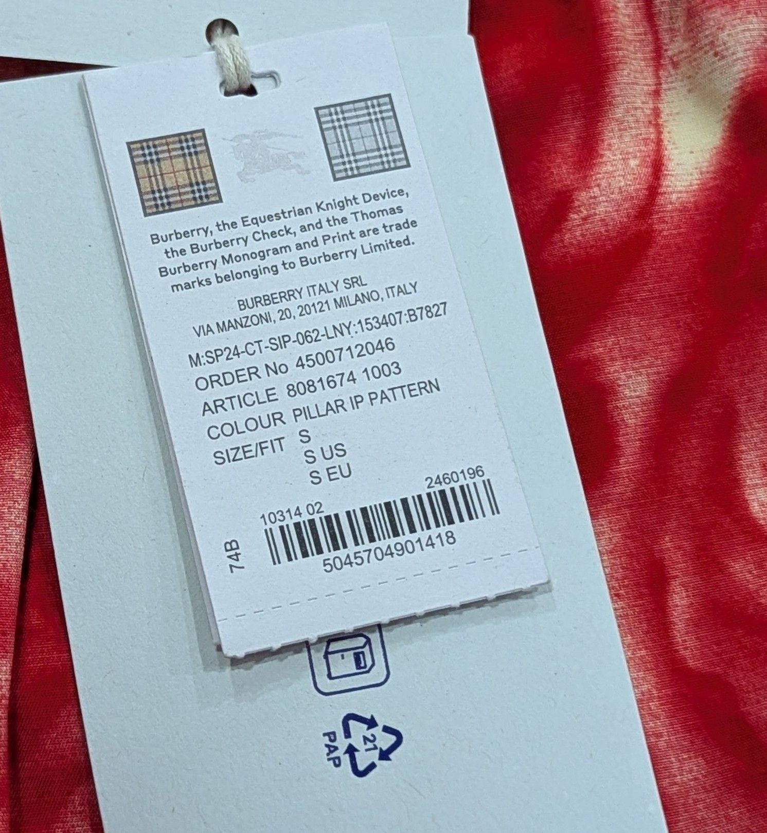 Burberry Burberry Rose Floral Viscose Shorts Red Small Size US 30 / EU 46 - 8 Thumbnail