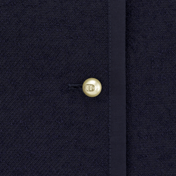 Dior o1w1db10925 421V58 Cropped Jacket in Navy Blue Size XS / US 0-2 / IT 36-38 - 3 Thumbnail