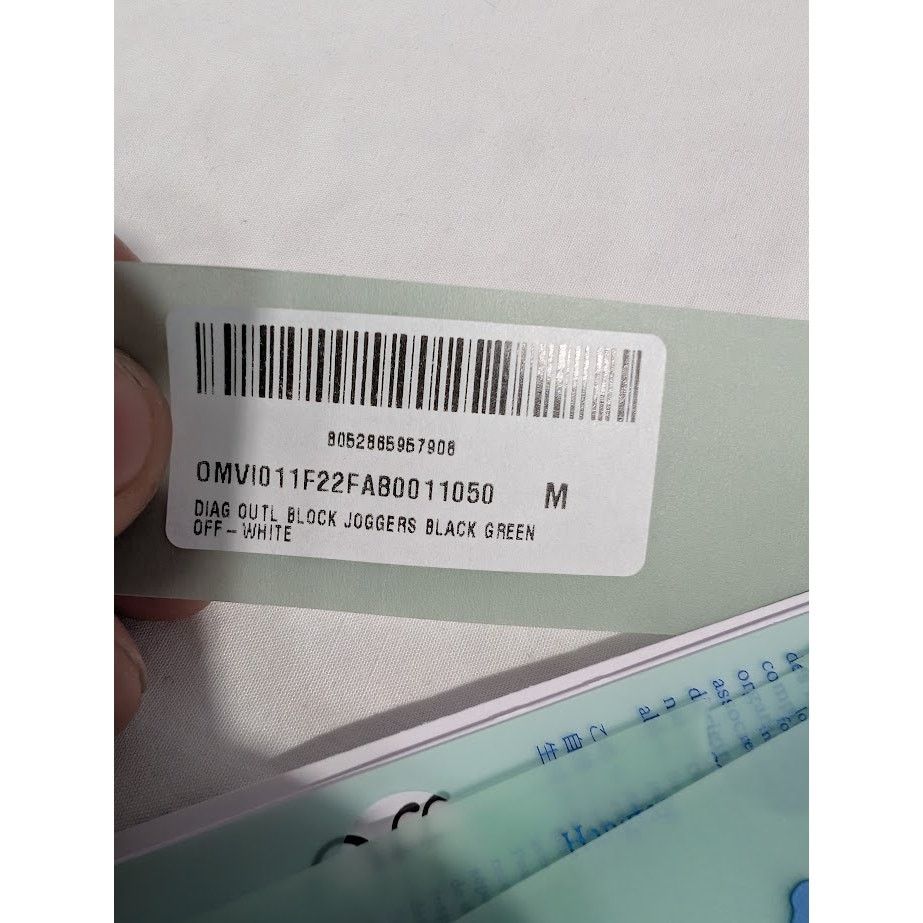 Off-White o1rshd1 Q:2 / Diag Outl Block Sweatpant & Jogger Black/Green Size US 32 / EU 48 - 21 Thumbnail
