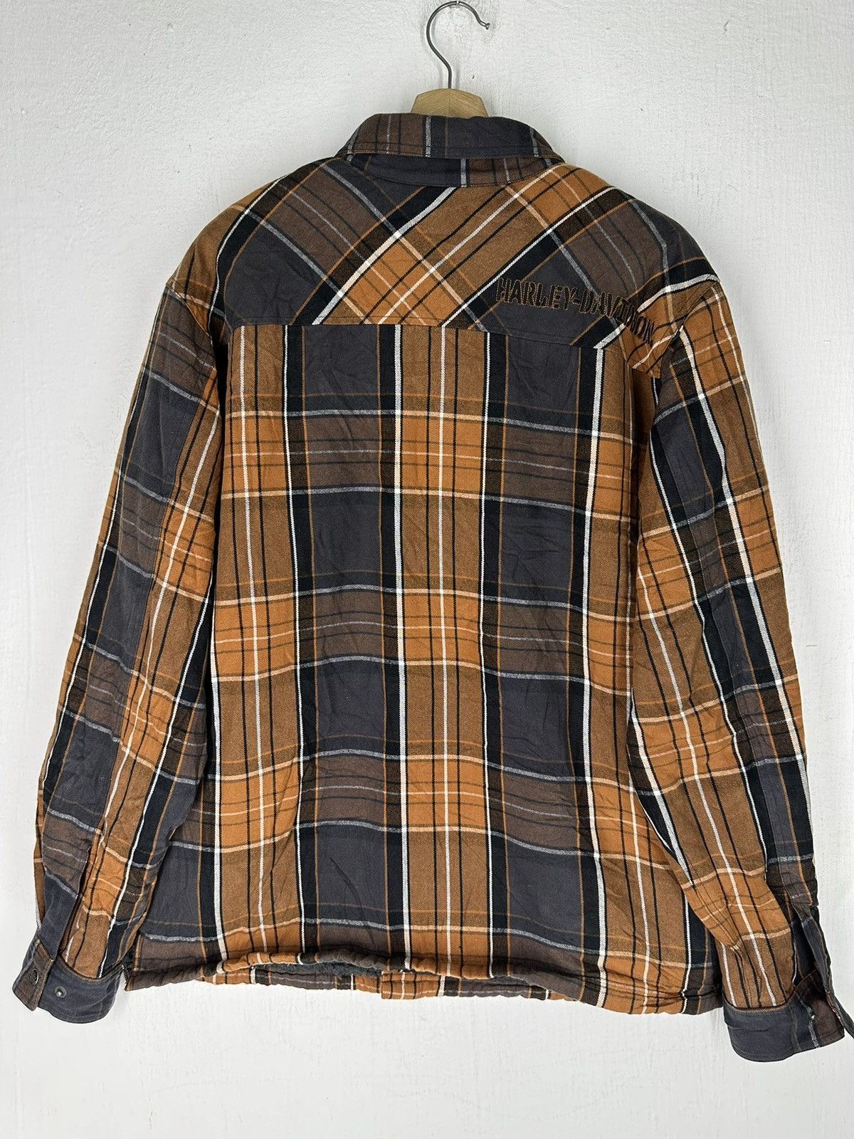 Harley Davidson Vintage HD Plaid Sherpa Lined Thick Heavy Flannel Jacket Size US L / EU 52-54 / 3 - 8 Thumbnail