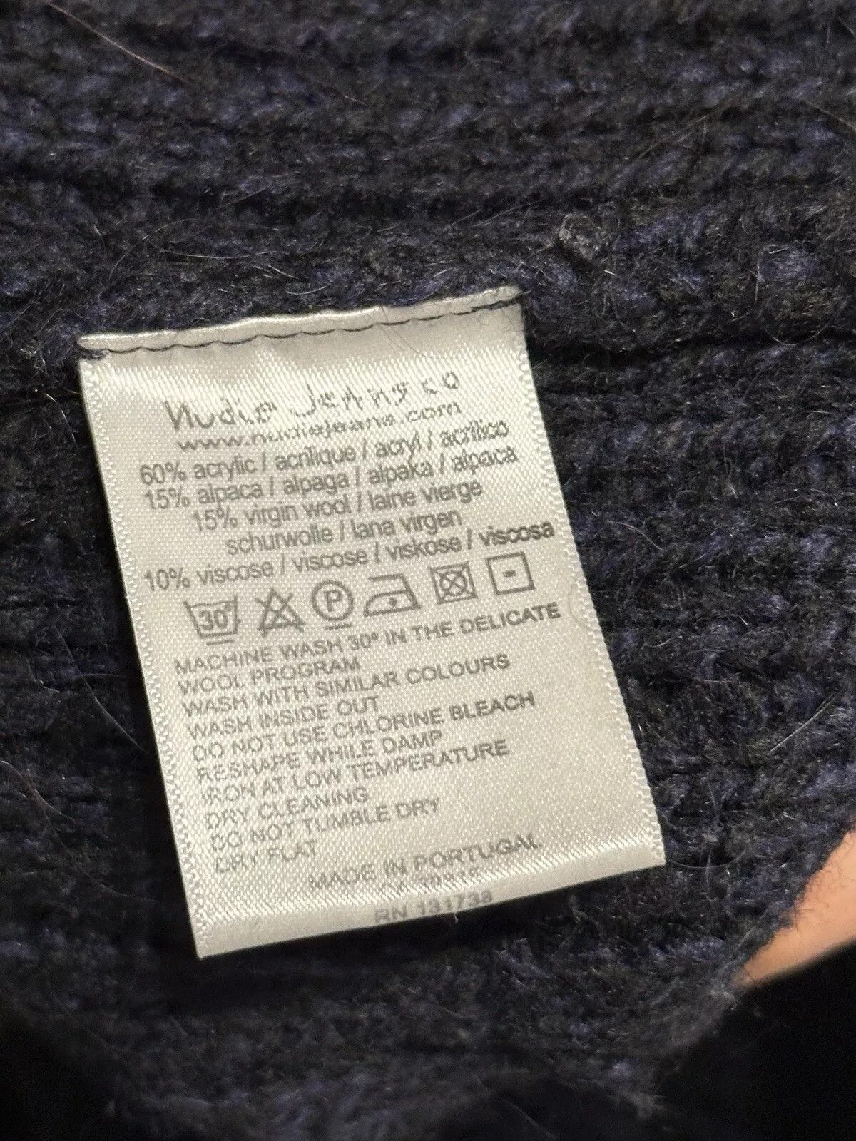 Nudie Jeans Sweater Knit Wool Blend Pullower Mens Unisex