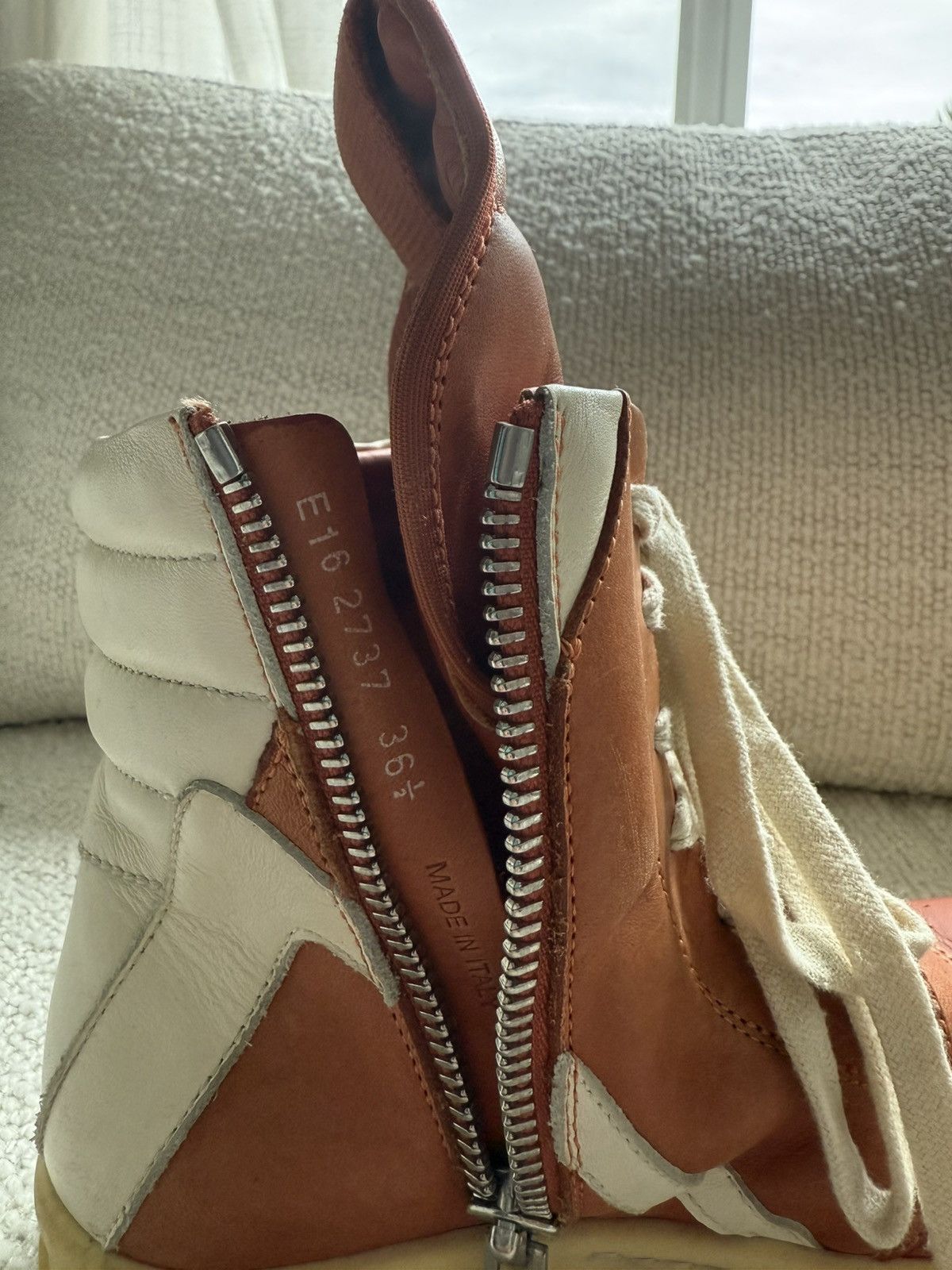 Rick Owens Rick owens geobasket orange/milk Size US 6.5 / IT 36.5 - 2 Thumbnail