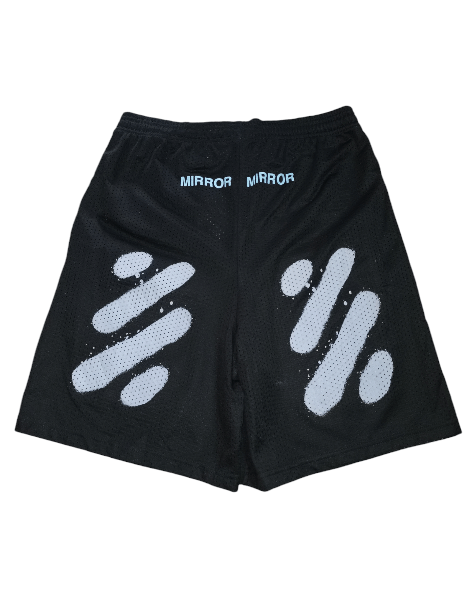 Off-White × Virgil Abloh Off white black heavy spray diagonal mesh shorts Size US 31 - 14 Thumbnail