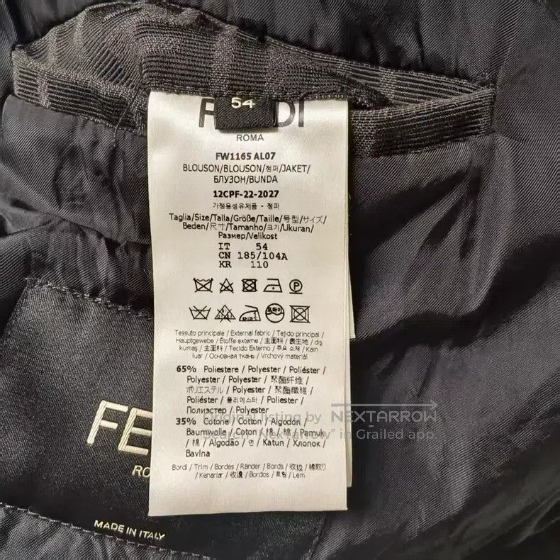Fendi Fendi Black All-Over Printed Single-Breasted Jacket Size US L / EU 52-54 / 3 - 5 Thumbnail