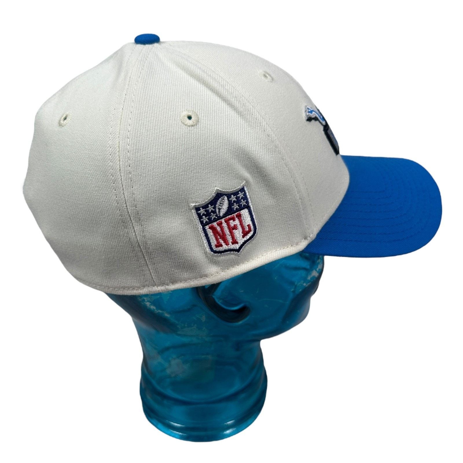 New Era New Era 39THIRTY Detroit Hat L XL Cream Blue Jamaal Williams Size ONE SIZE - 3 Thumbnail