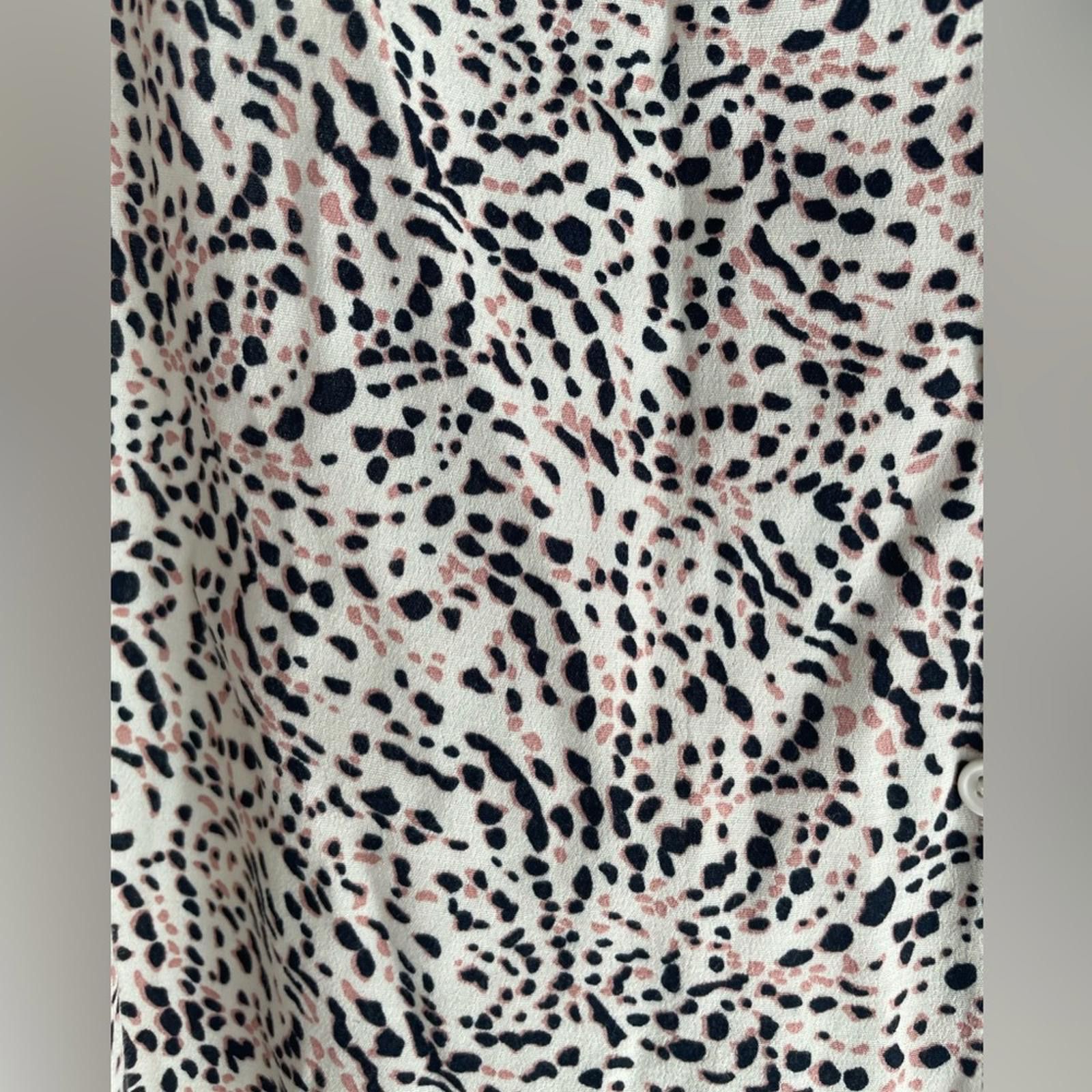 ba&sh ba&sh Paris Lady Shirt – Animal Print Ruffle Blouse Size S / US 4 / IT 40 - 6 Thumbnail