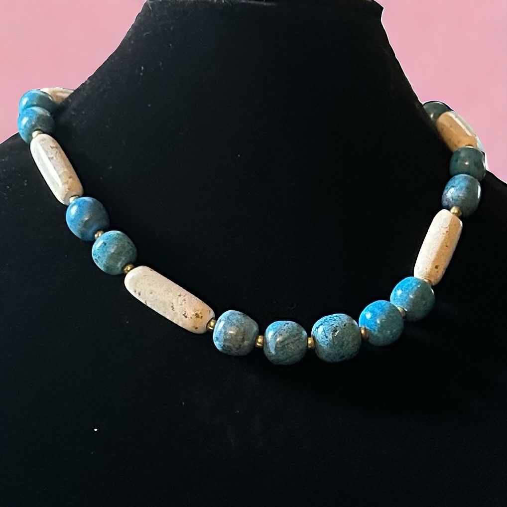 Vintage Vintage natural stone bead necklace Size ONE SIZE - 1 Thumbnail