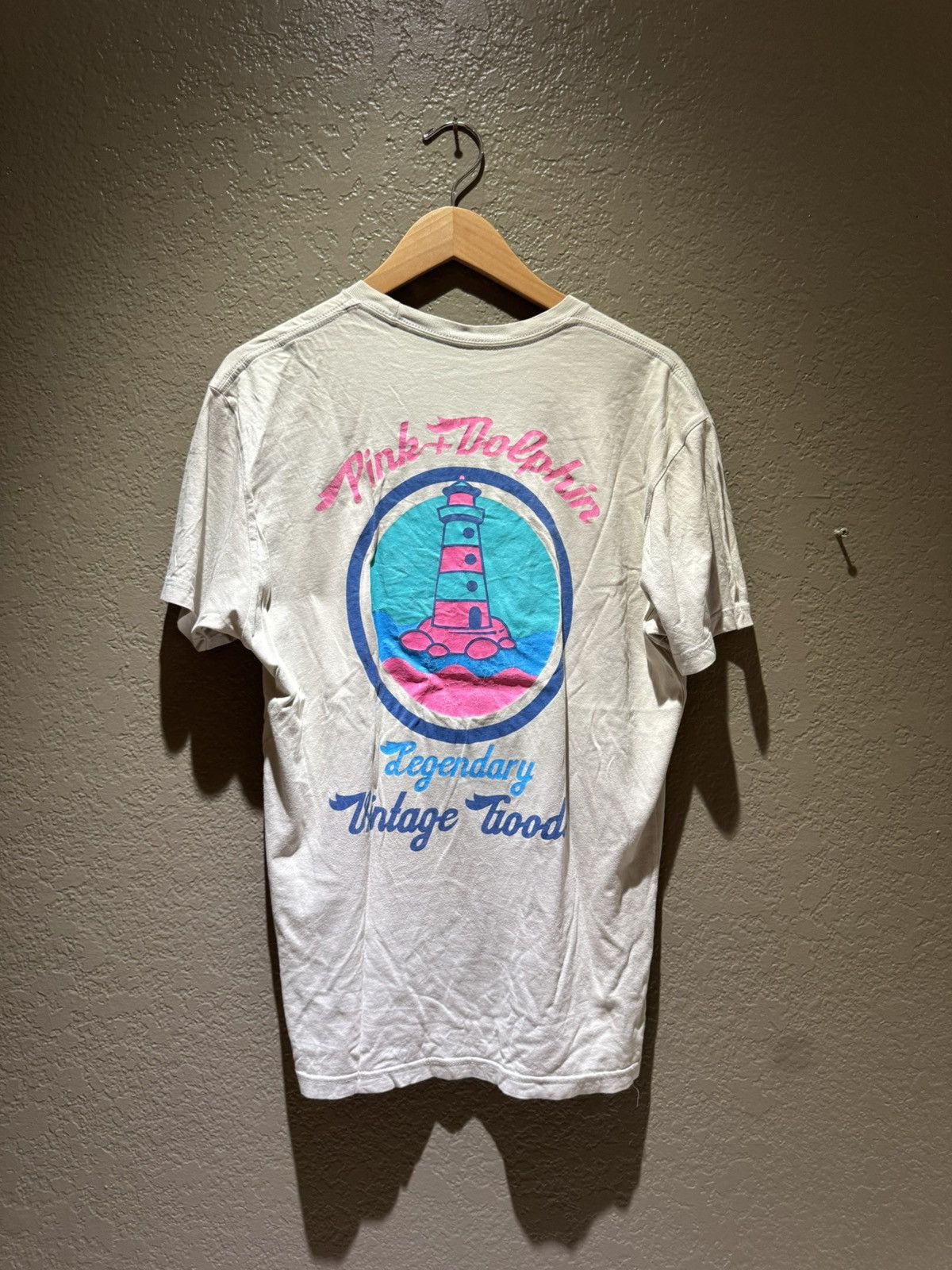 Pink Dolphin Vintage Pink Dolphin Anchor Lighthouse Logo Shirt Grey Teal Size US M / EU 48-50 / 2 - 2 Thumbnail