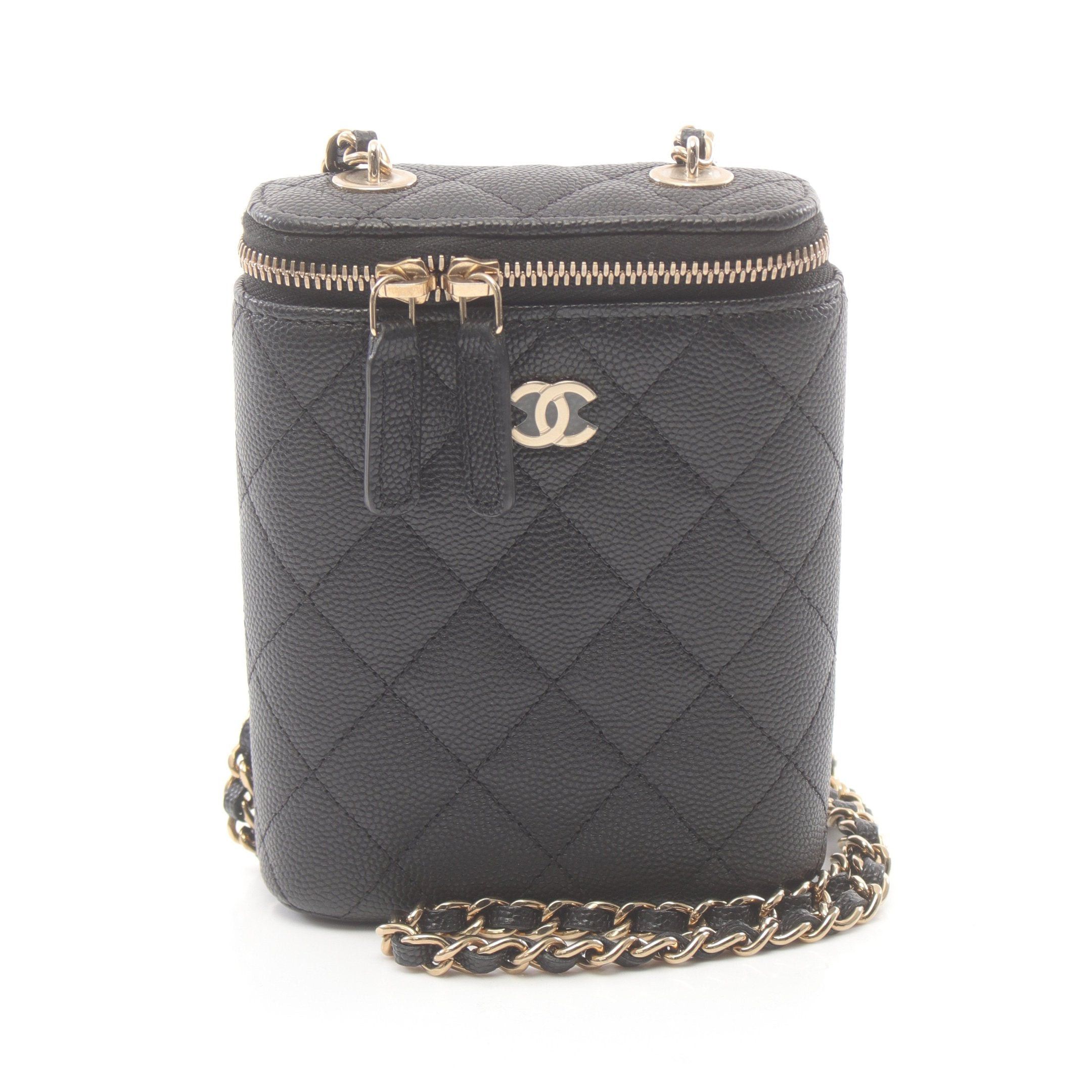 Chanel Chanel Matelasse Chain Shoulder Bag Caviar Skin Black Gold Hardware Size ONE SIZE - 1 Thumbnail