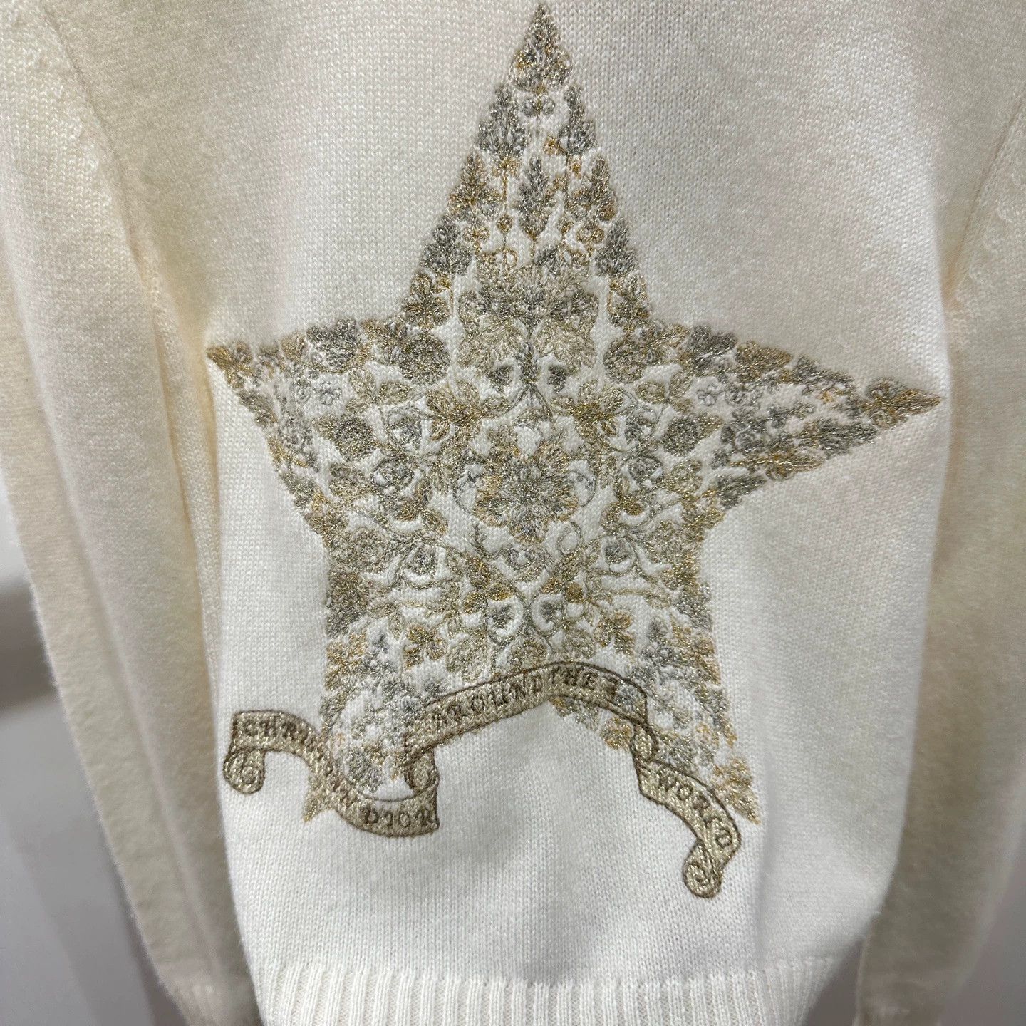 Christian Dior Monsieur Dior 25SS Starburst Embroidered Cashmere Sweater 36 Size XS / US 0-2 / IT 36-38 - 7 Thumbnail