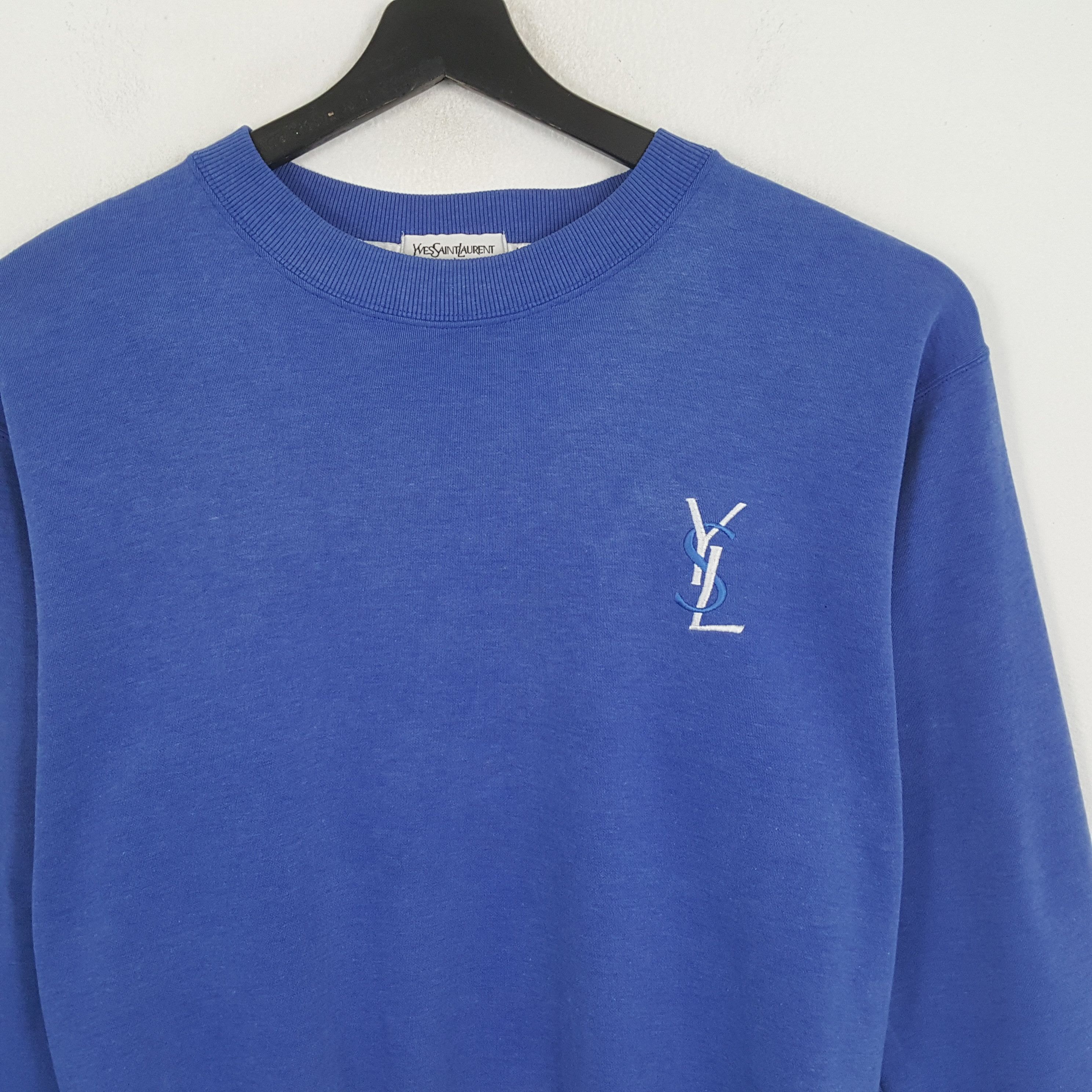 Vintage × Yves Saint Laurent YVES Saint Laurent Fashion Brand Logo Design Sweatshirt Size US L / EU 52-54 / 3 - 4 Thumbnail