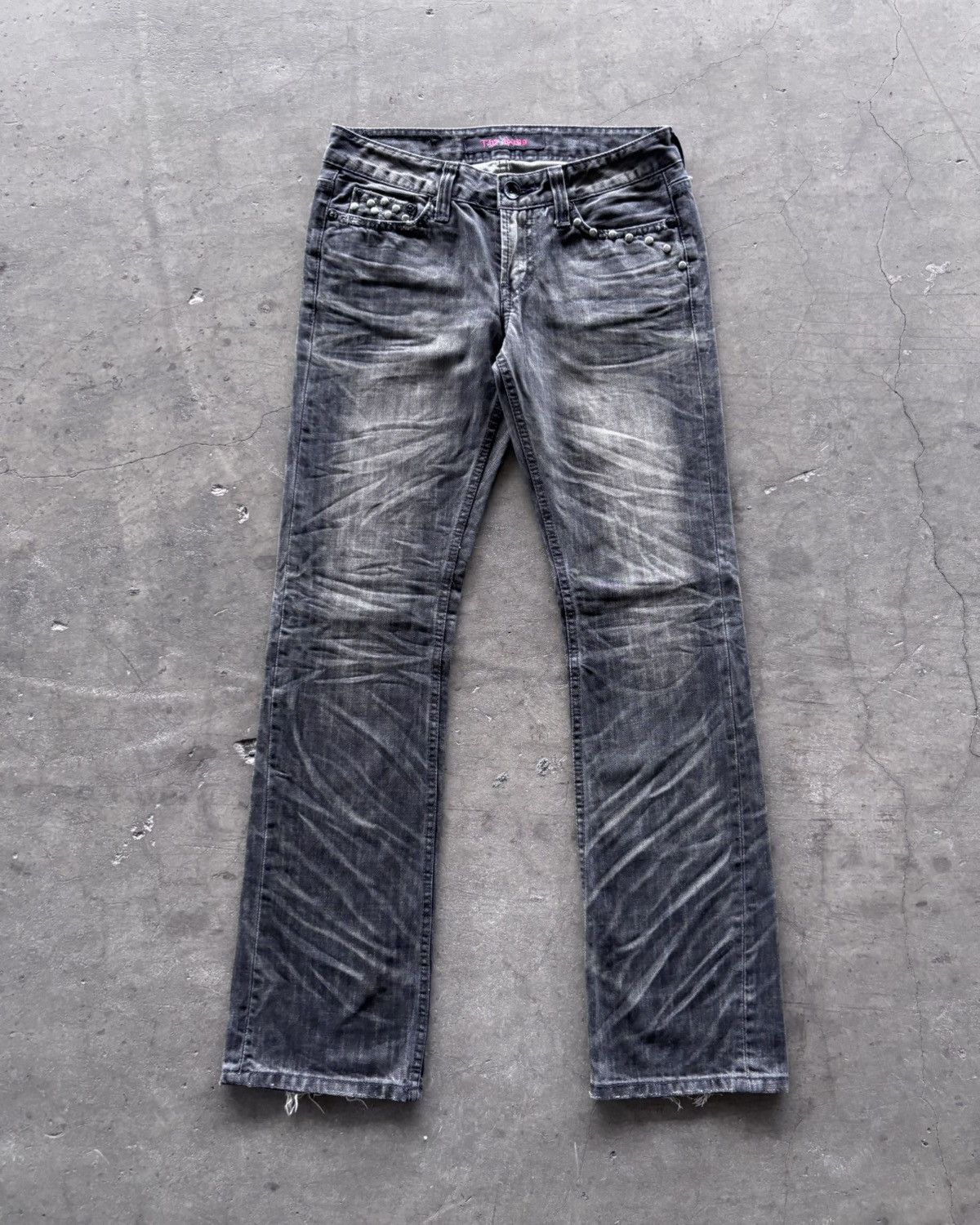 If Six Was Nine × KMRii × Le Grande Bleu (L.G.B.) Tbj Jeans Mud Wash Black Denim Jeans Size US 30 / EU 46 - 2 Thumbnail