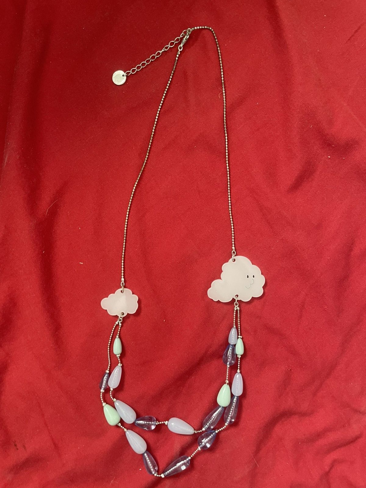 Ne-Net Ne-Net Ceramic & Acrylic Cloud Raindrop Necklace Size ONE SIZE - 1 Thumbnail