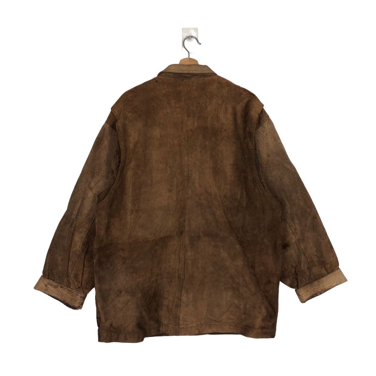Japanese Brand 🔥VINTAGE GENUINE LEATHER JACKET CARGO INSPIRE ISSEY MIYAKE Size US L / EU 52-54 / 3 - 7 Thumbnail