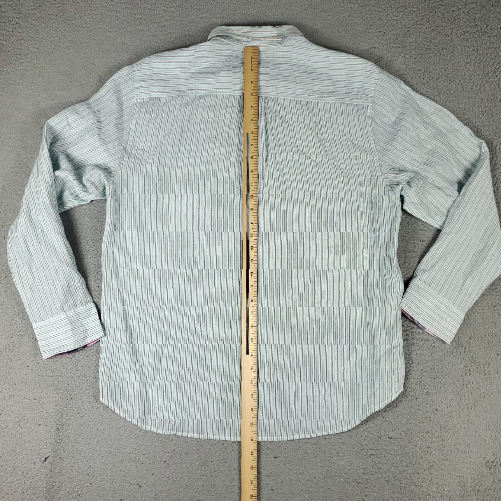 Tommy Bahama Tommy Bahama Shirt Mens Large Blue Striped Linen Blend Button Up Long Sleeve Size US L / EU 52-54 / 3 - 3 Thumbnail