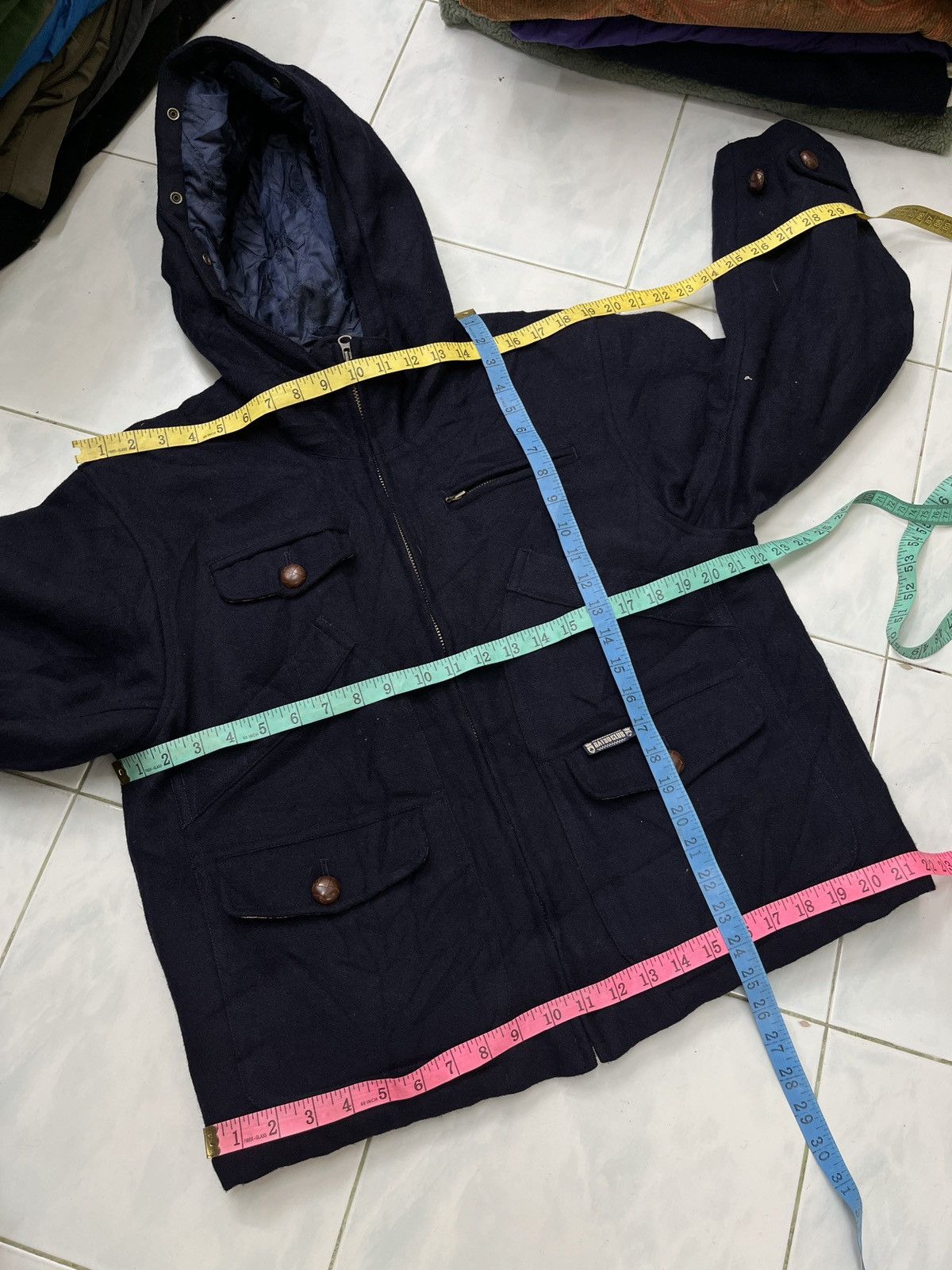 Japanese Brand 🔥🔥🔥ARCHIVE BATSU CLUB HOODIE WOOL JACKET Size M / US 6-8 / IT 42-44 - 16 Thumbnail