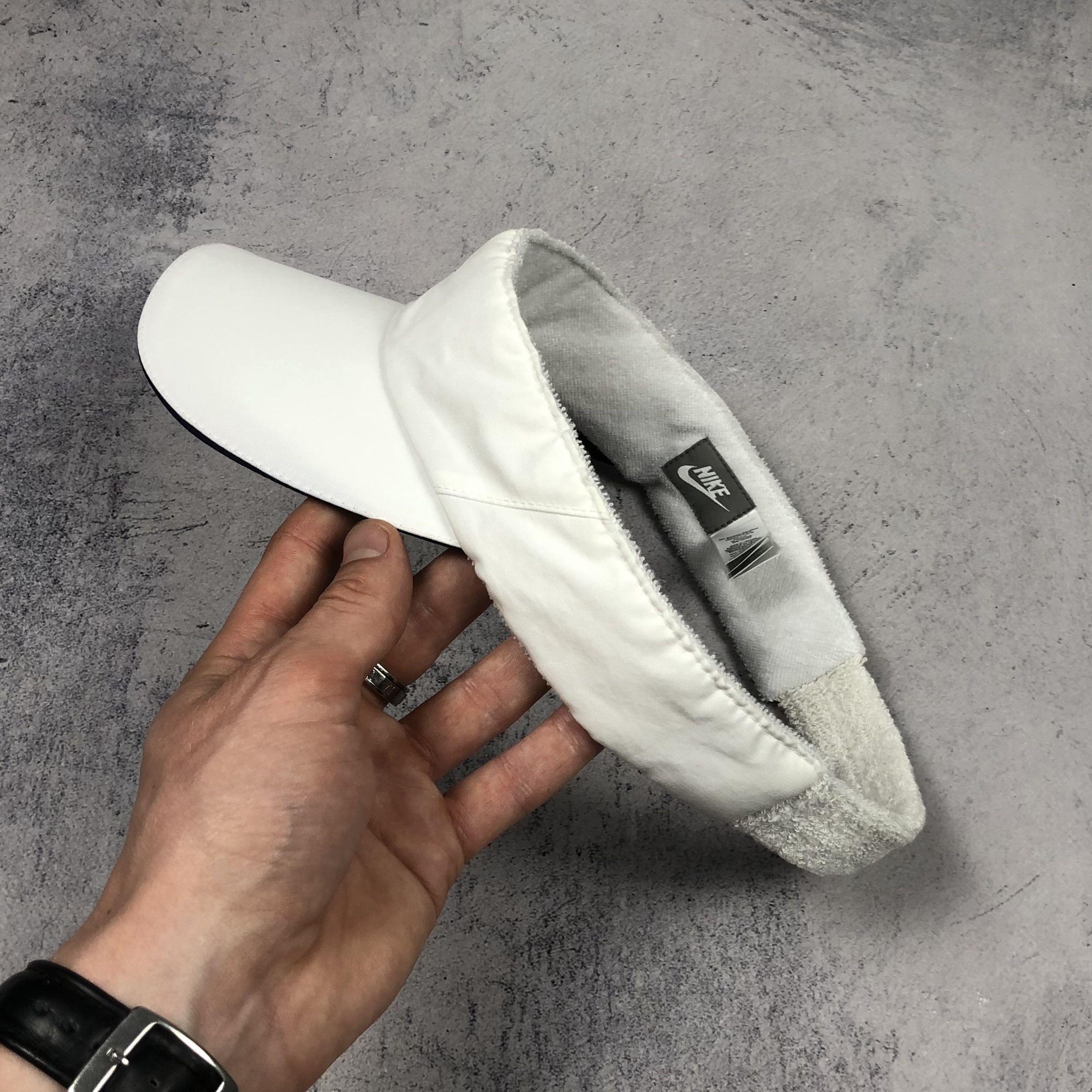 Nike Y2K Nike Swoosh Visor Cap Size ONE SIZE - 5 Thumbnail