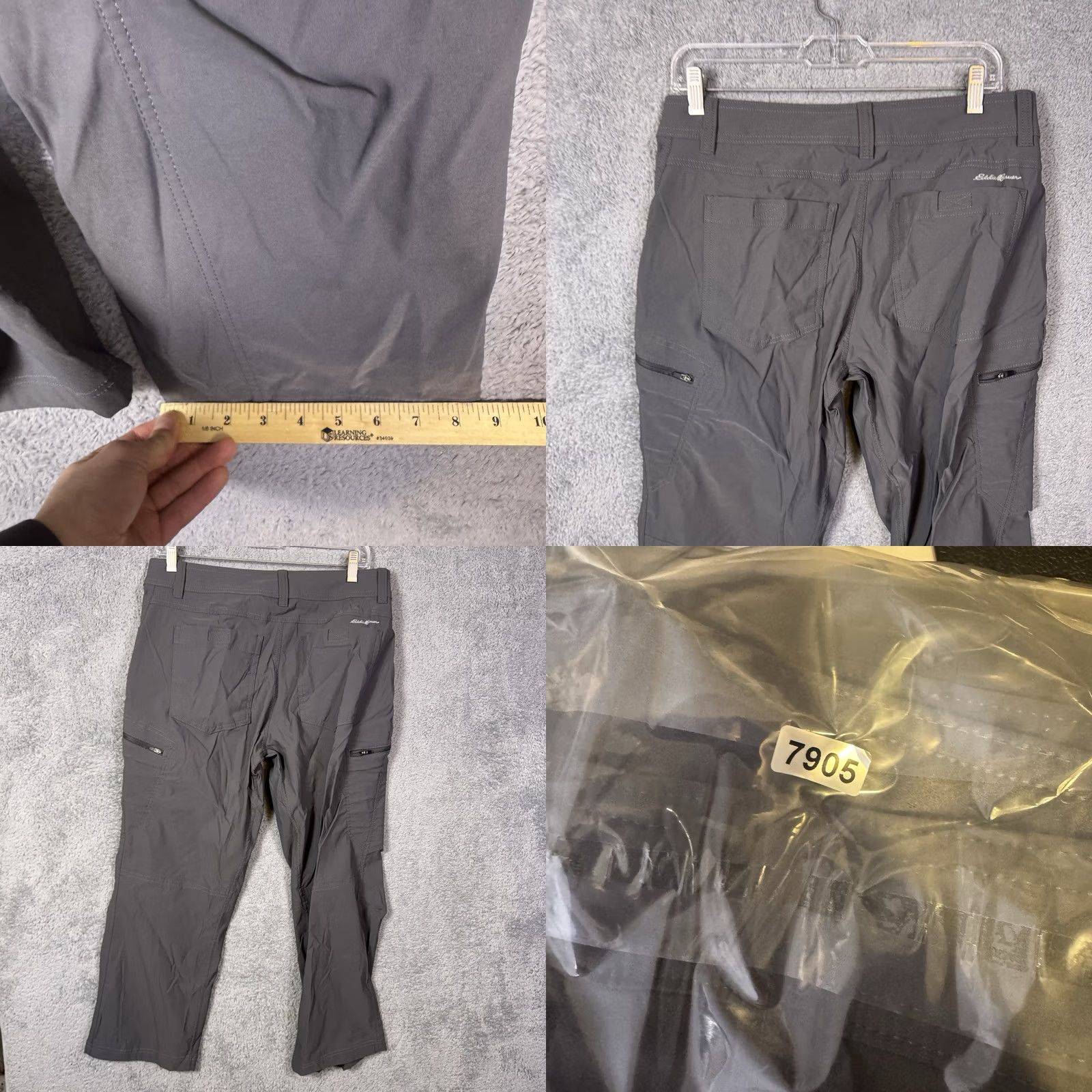 Eddie Bauer Eddie Bauer Pants Mens 33x26 Guide Pro Cargo Hike Unlined Hemmed First Ascent Gray Stretch Size US 33 - 8 Thumbnail