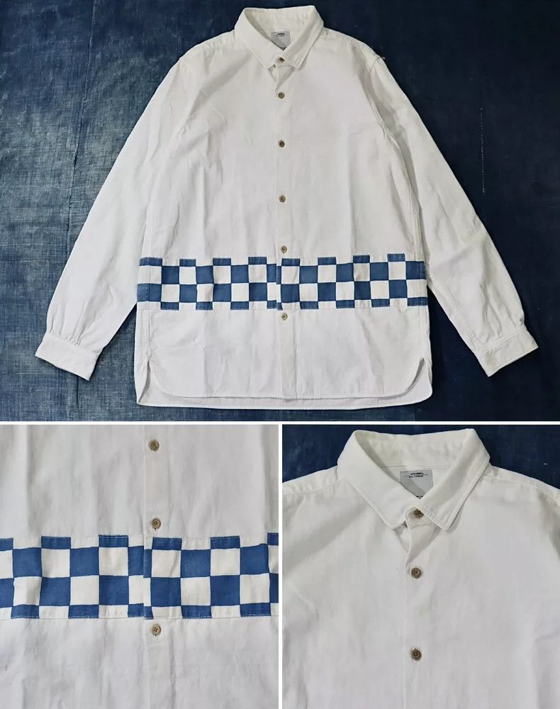 Visvim VisvimCheckerboard blue dyed shirt 2504-Nextarrow Size US L / EU 52-54 / 3 - 1 Thumbnail