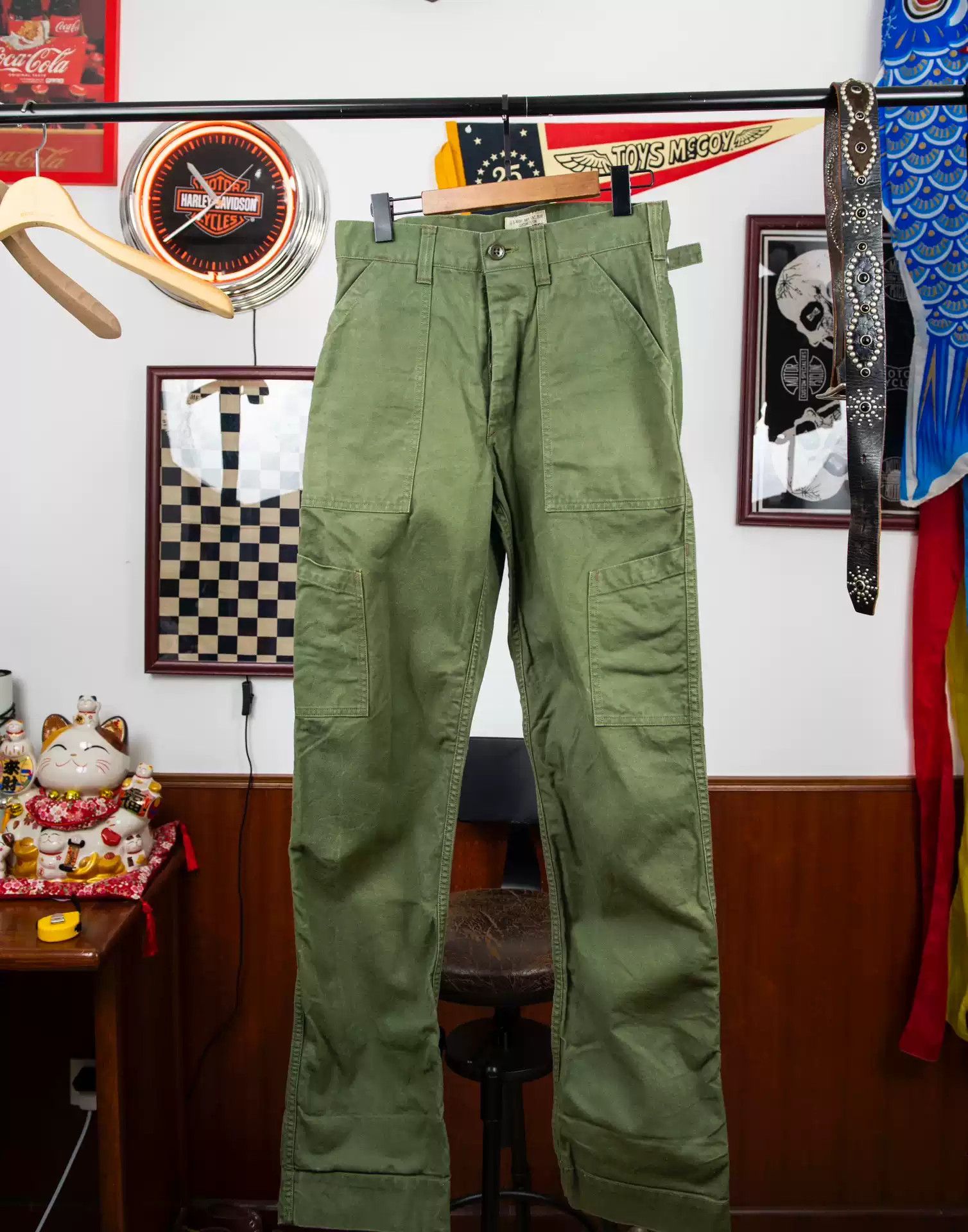 image of Freewheelers Civilian Crew Trousers in Green, Men's (Size 30)