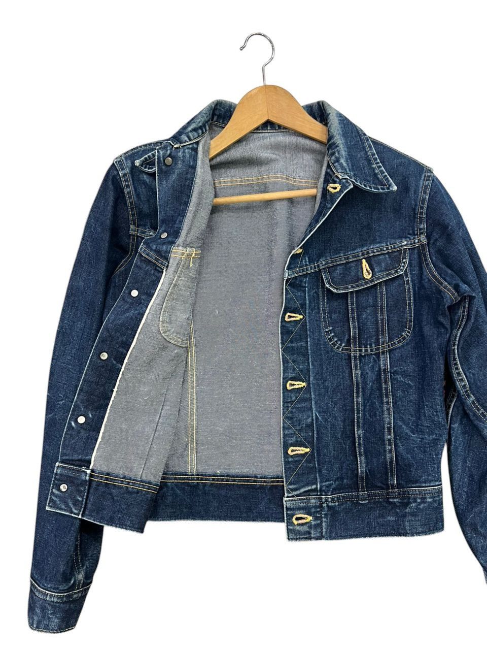 Lee Sugar Cane Lee Rider 101-J Selvedge Men's Denim Trucker Size US M / EU 48-50 / 2 - 3 Thumbnail