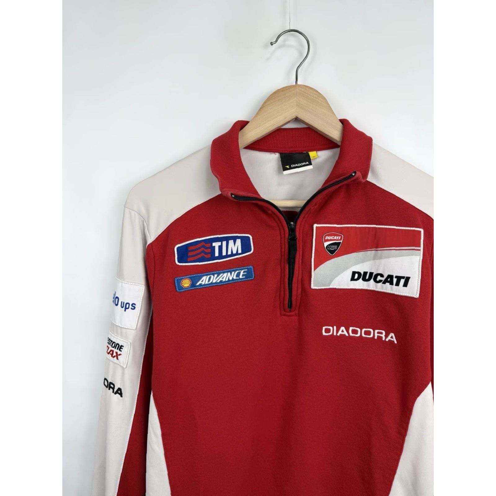 Diadora Ducati Corse Diadora Bridgestone Shell Long Sleeve 2015 L Red Mens Shirt Size US L / EU 52-54 / 3 - 3 Thumbnail