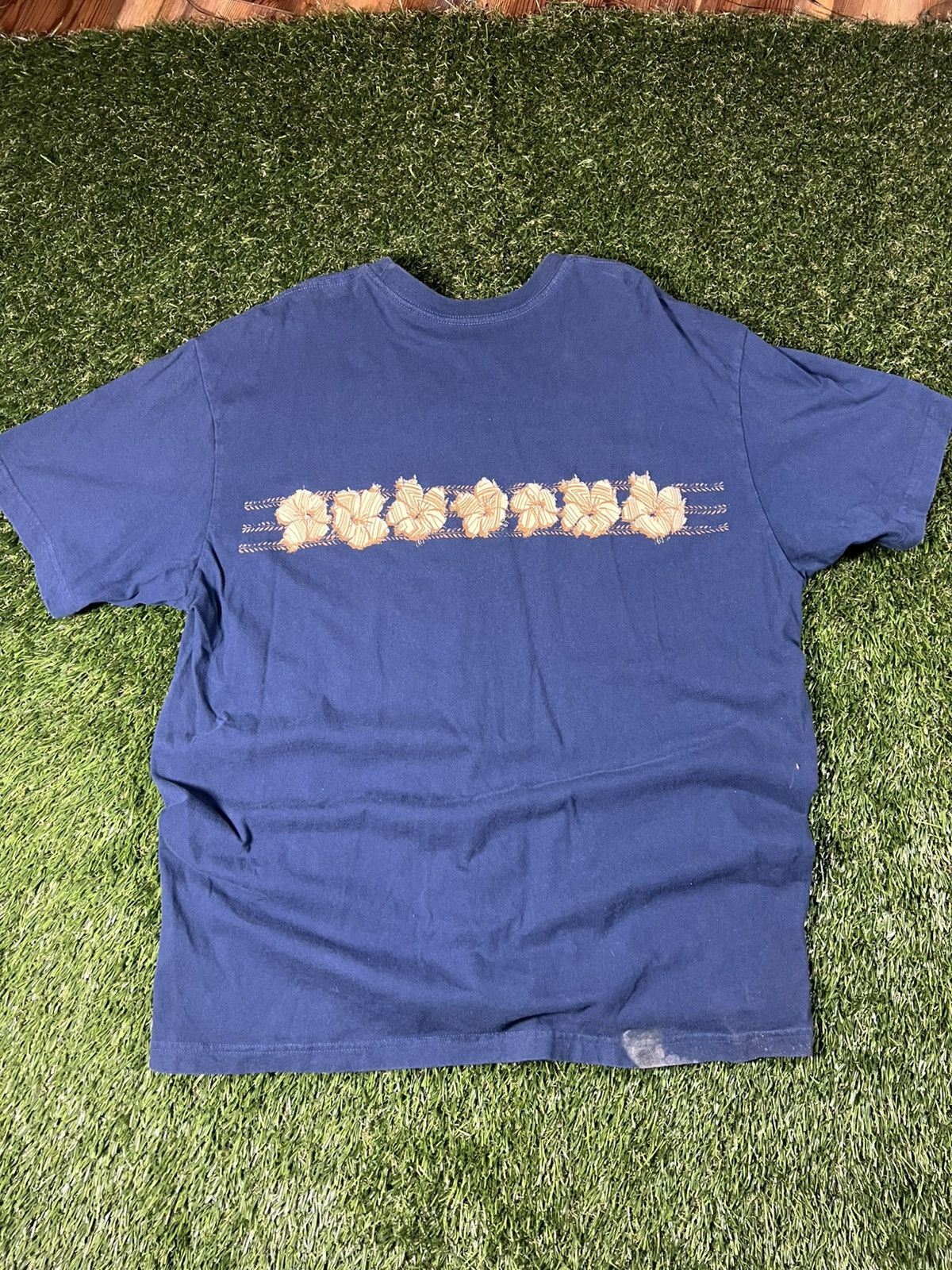 Quiksilver Vintage Y2k Navy Quiksilver Wraparound Hawaiian Floral Tee Size US XXL / EU 58 / 5 - 4 Thumbnail
