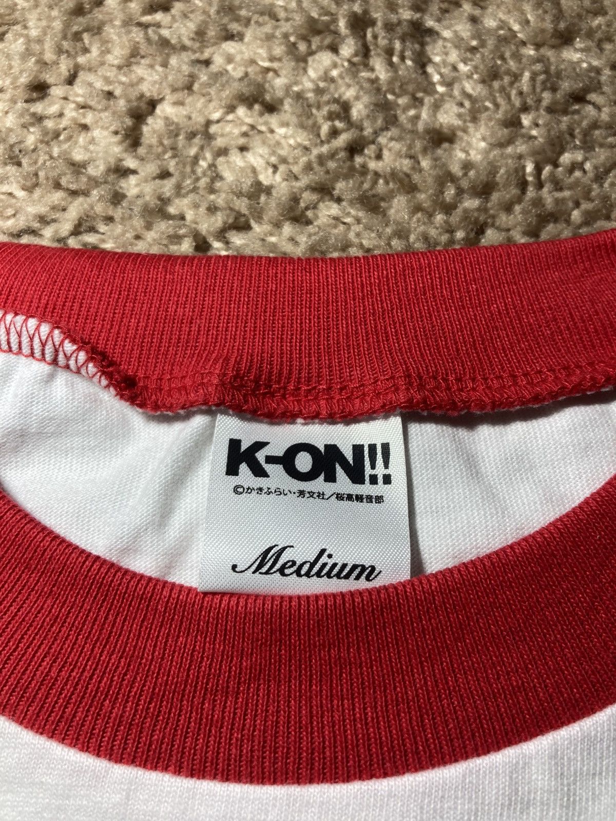 Anime 2010 K-On! Anime Red Raglan Yui Hirasawa Manga Cosplay 2010s Size US M / EU 48-50 / 2 - 4 Thumbnail