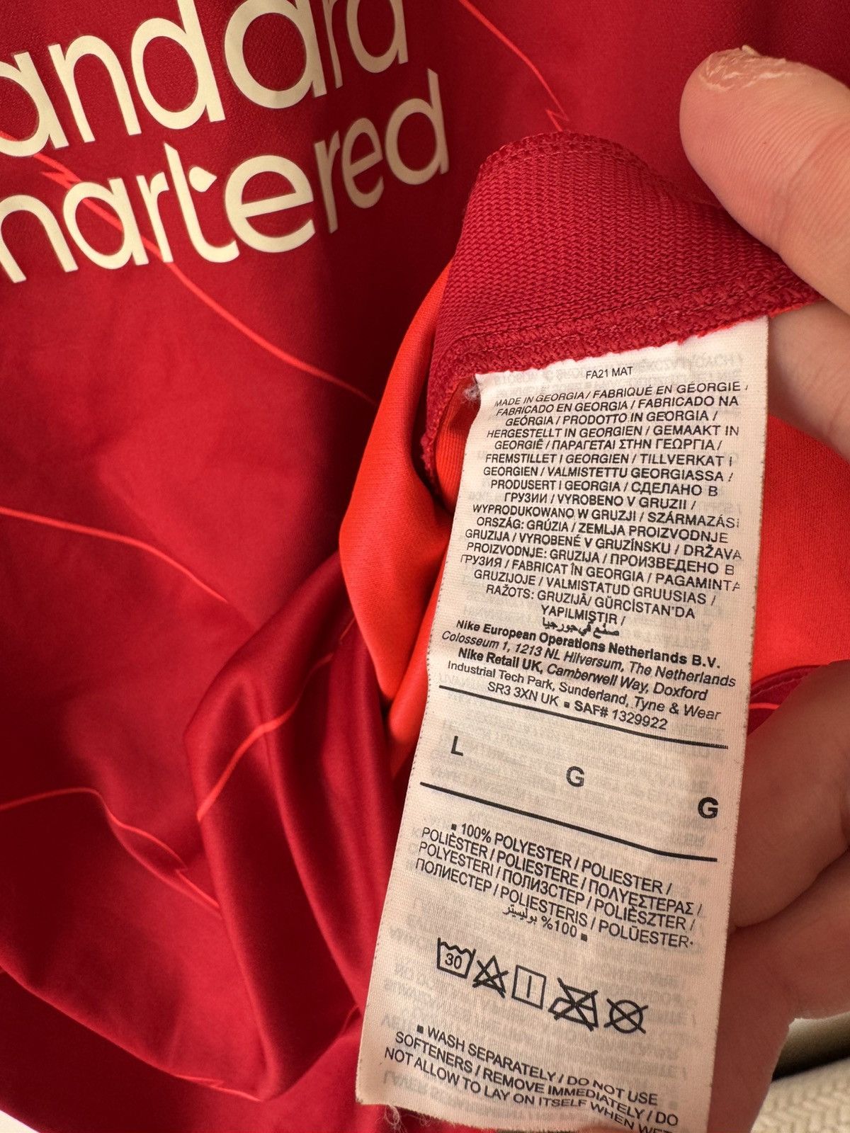 Nike Liverpool 2021-2022 Home Soccer Jersey Nike Football Shirt Size US L / EU 52-54 / 3 - 13 Thumbnail