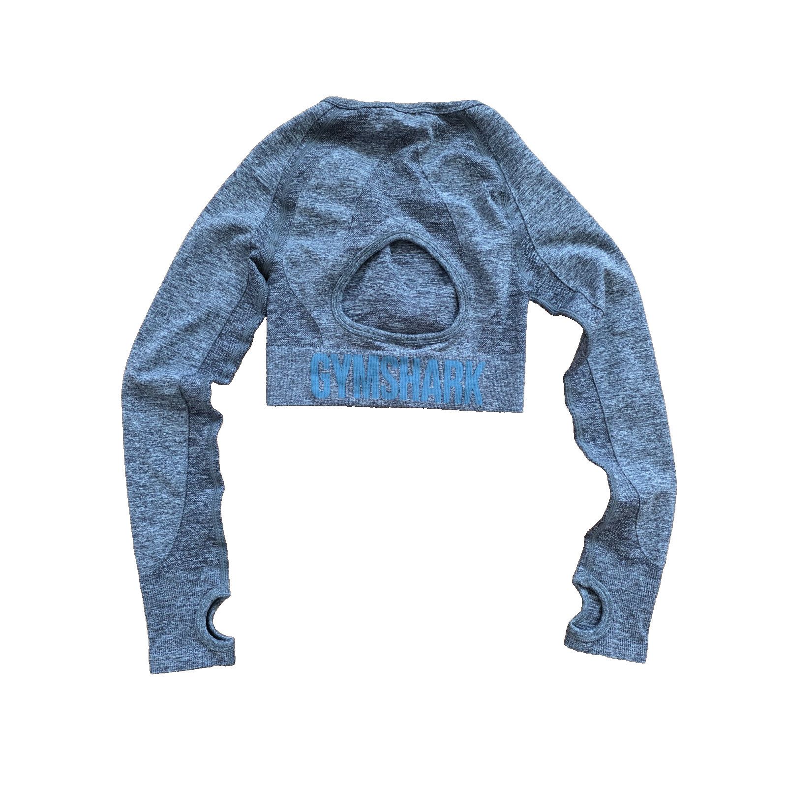 Gymshark Gymshark Flex Long Sleeve Crop Top Y2K Gray X-Small A001408 Size XS / US 0-2 / IT 36-38 - 2 Thumbnail