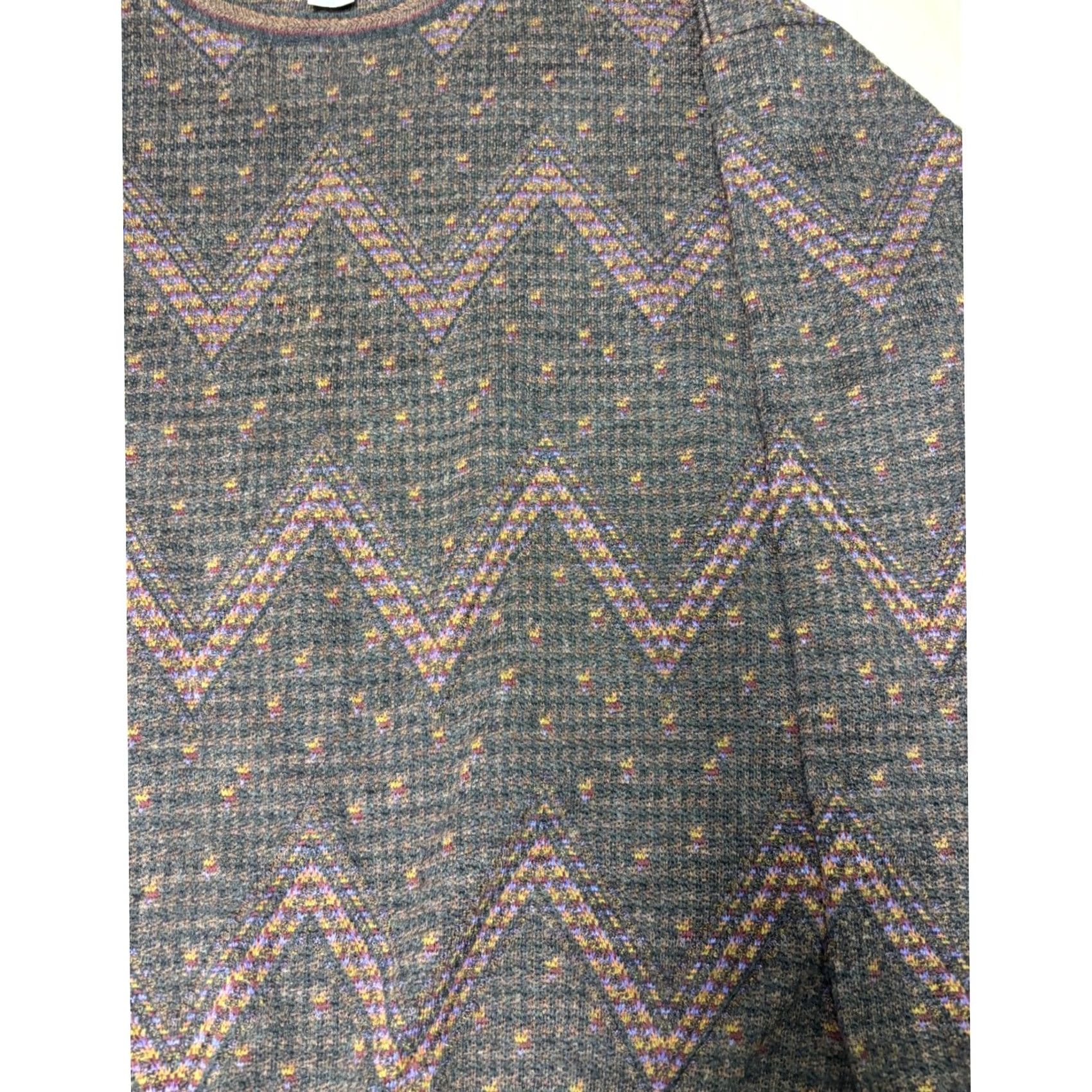 Vintage Tricots St Raphael Mens XL Wool Sweater Zig Zag Pattern Crewneck Made in Uruguay Size US XL / EU 56 / 4 - 3 Thumbnail