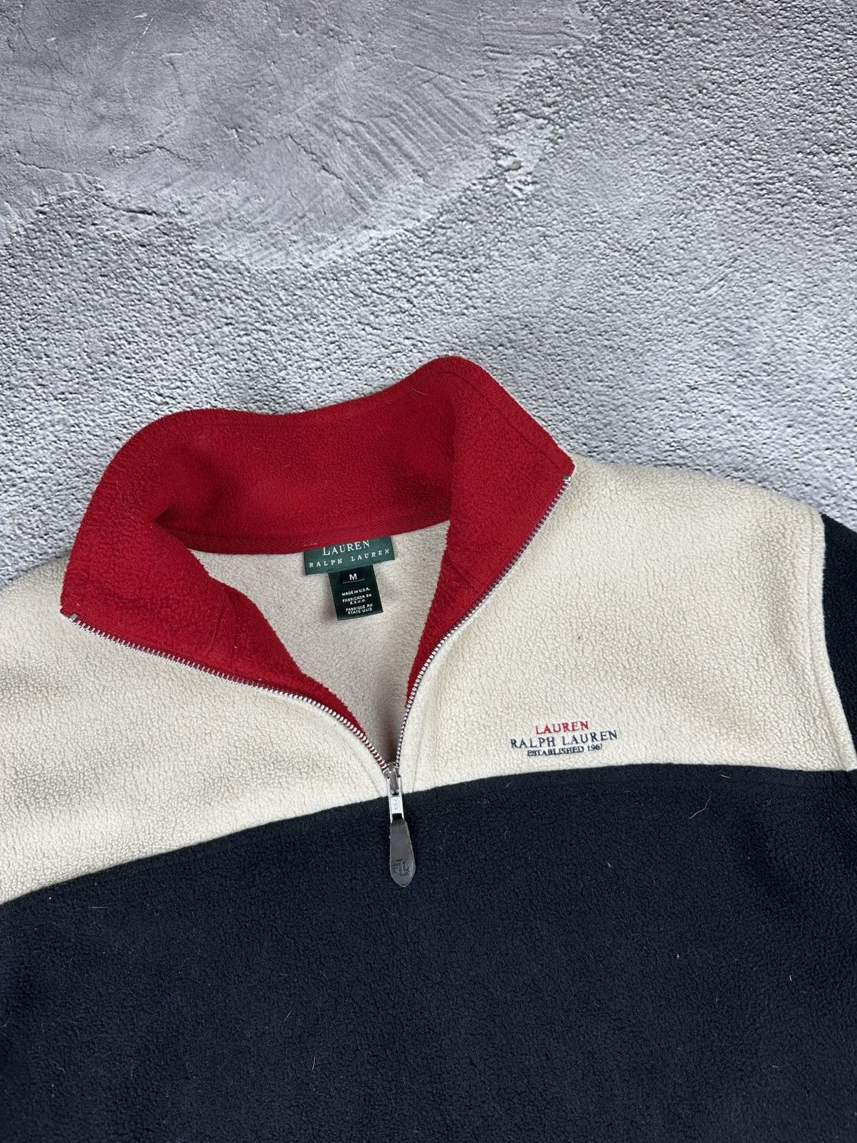 Lauren Ralph Lauren Vintage Lauren Ralph Lauren Zip Fleece Distressed Y2K Size US M / EU 48-50 / 2 - 6 Thumbnail