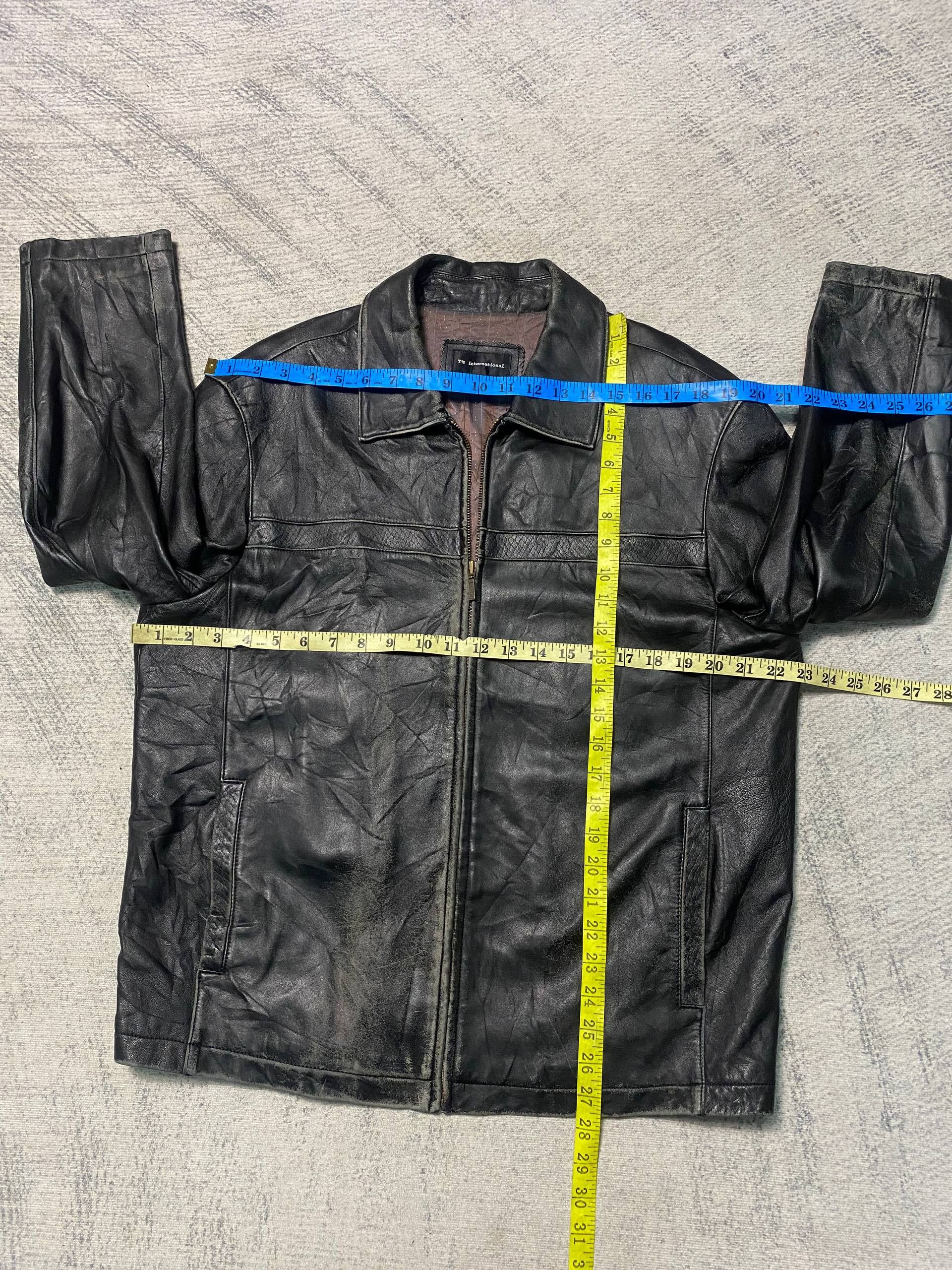 Japanese Brand T's Sheepskin Leather Jacket Nice Faded Design Size US M / EU 48-50 / 2 - 18 Thumbnail