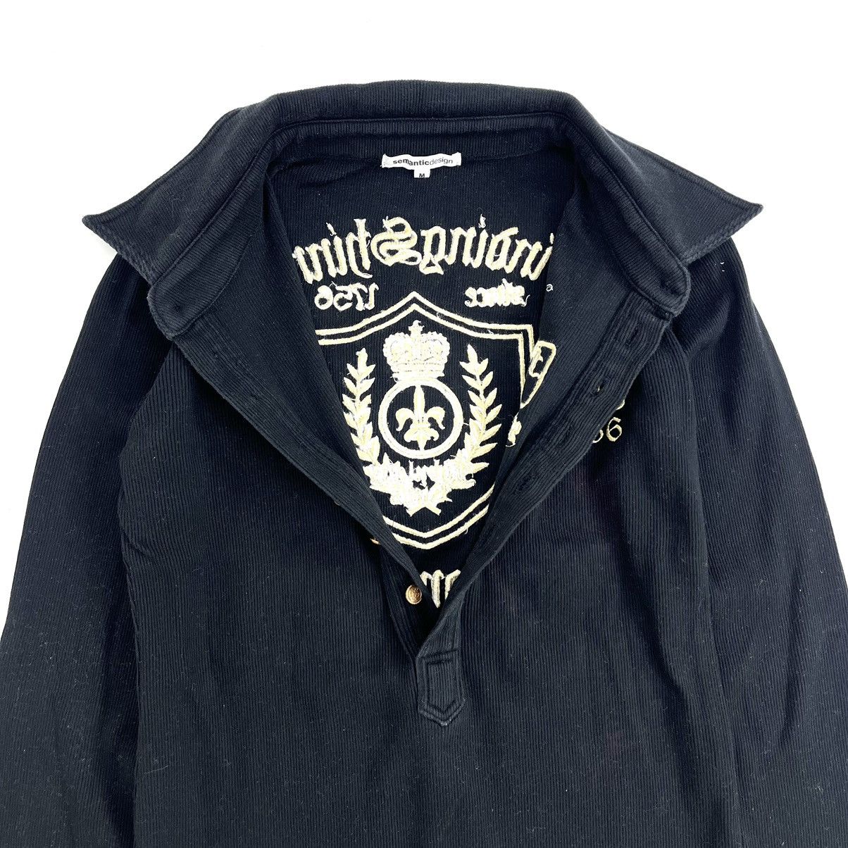 If Six Was Nine × Japanese Brand × Le Grande Bleu (L.G.B.) Semantic Design Grunge Poem Cross Button Long Sleeve Size M / US 6-8 / IT 42-44 - 9 Thumbnail
