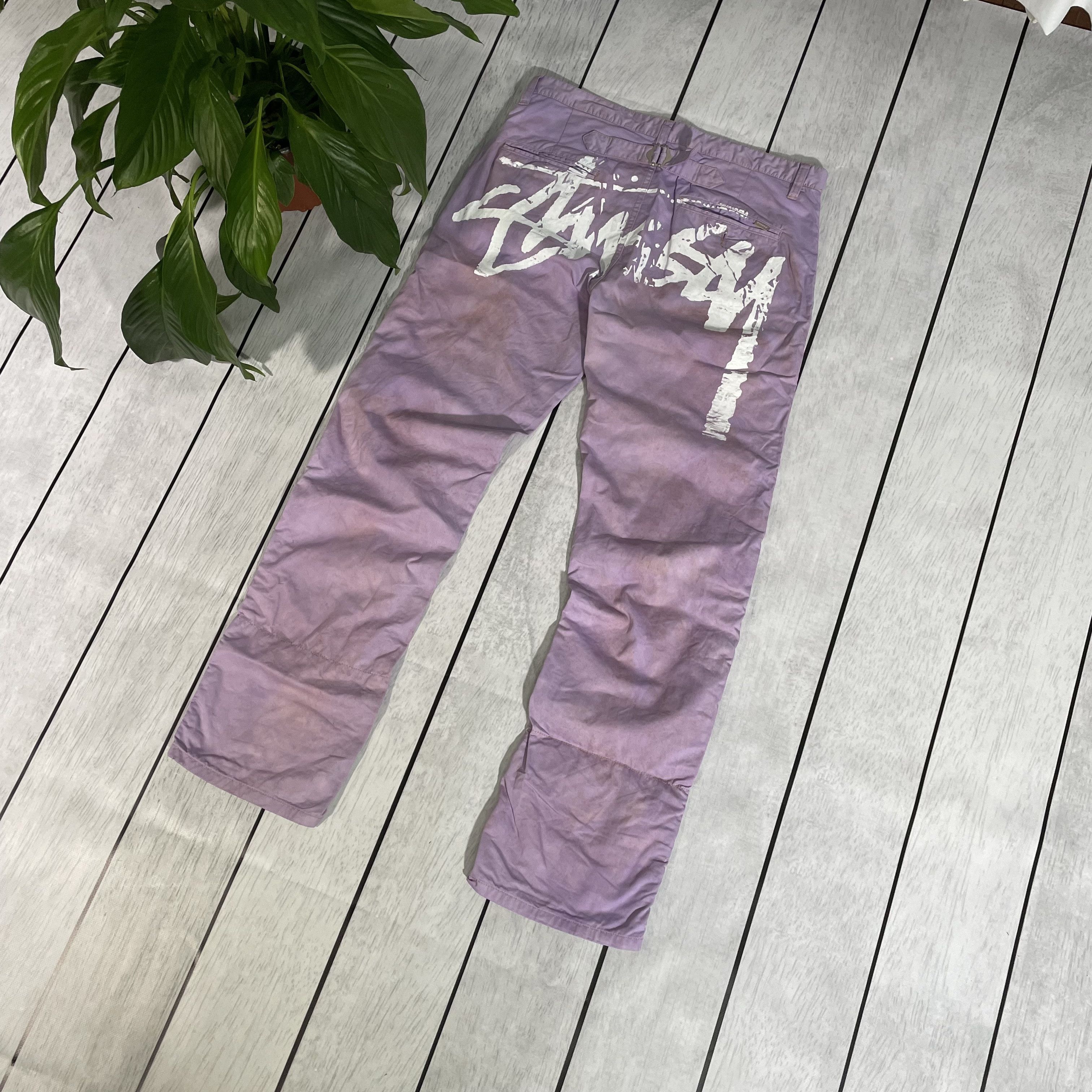 Stussy Custom Stussy Pants – Unique Artistic Finish alt rare y2k Size US 31 - 9 Thumbnail