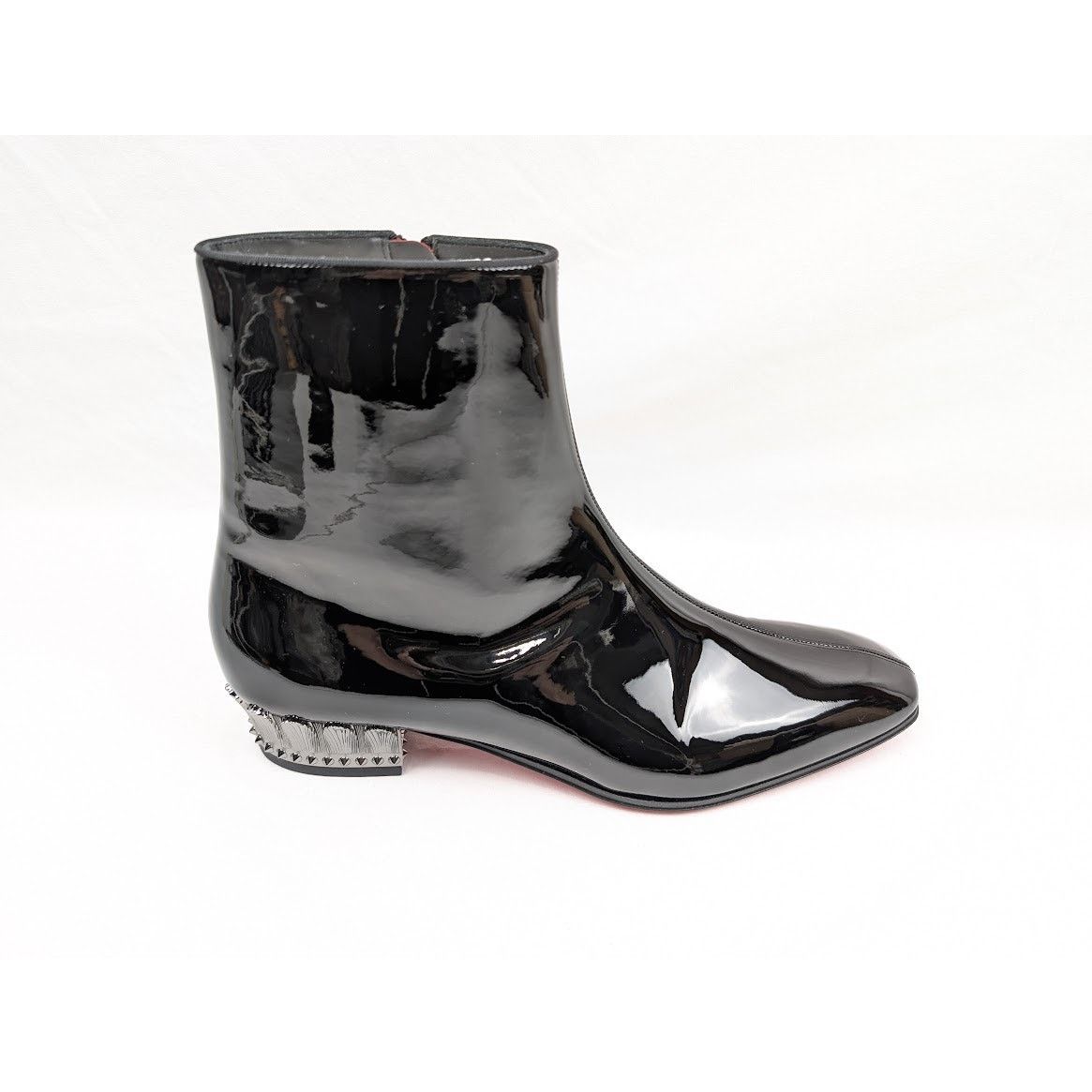 Christian Louboutin o1rshd1 Lipsiboot 35mm Patent Leather Boot in Black Size US 12 / EU 45 - 2 Thumbnail