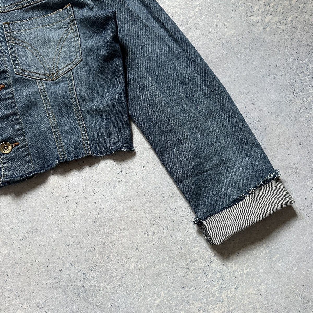 Dolce & Gabbana Vintage Y2K Dolce Gabbana Cropped Denim Jacket Womens XS Size XS / US 0-2 / IT 36-38 - 5 Thumbnail