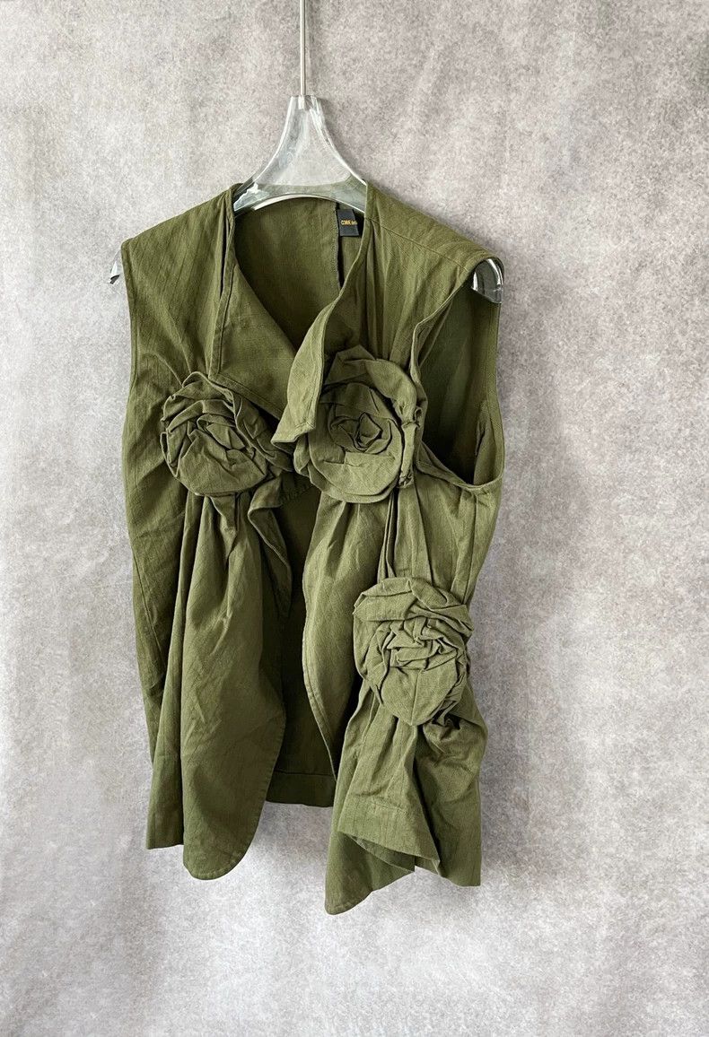 Comme des Garcons Comme Des Garcons Three-flower rose pinched waistcoat vest Size S / US 4 / IT 40 - 4 Thumbnail