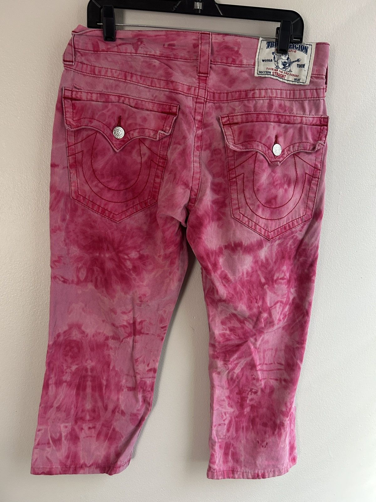 True Religion Custom Pink Tie Dye Denim Size US 34 / EU 50 - 1 Thumbnail