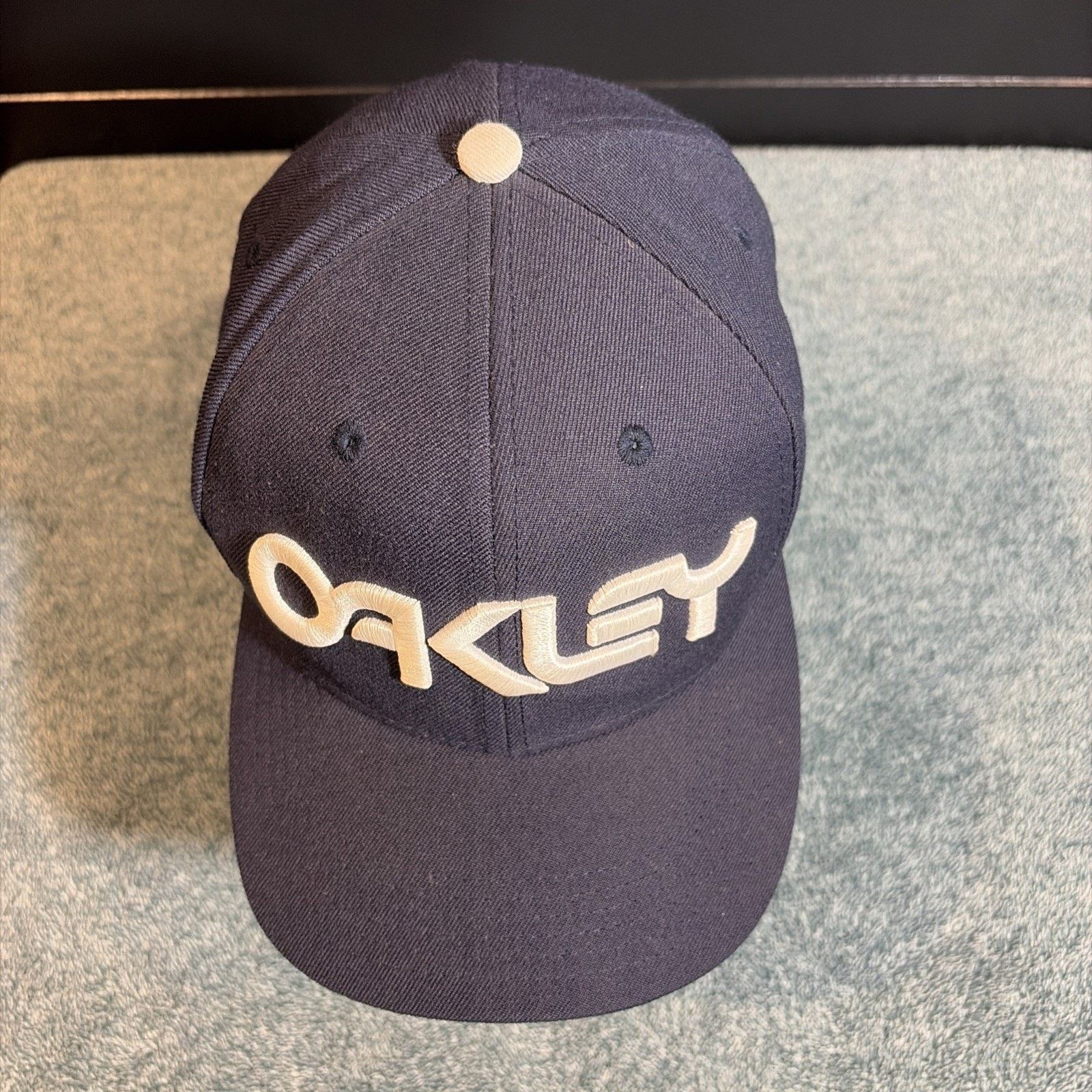 Oakley Oakley Blue Snapback Hat Baseball Cap Wool Blend Snowboard Size ONE SIZE - 4 Thumbnail