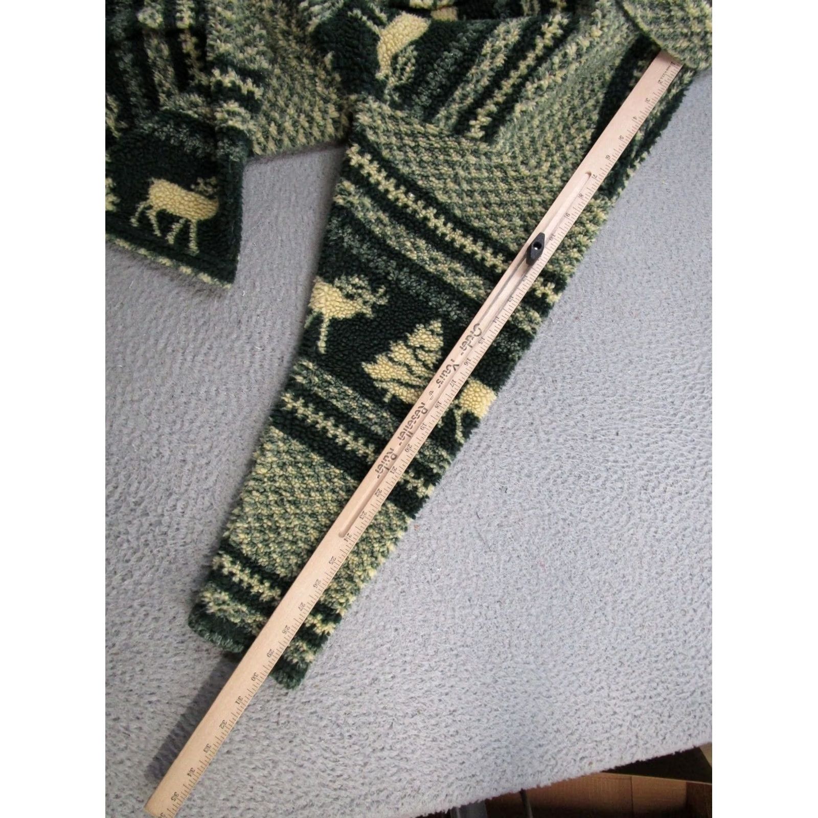 Denim & Co. Vintage Denim&Co Sherpa Pile Fleece Jacket Women XL All Over Print Fair Isle Plaid 90s Jacket Womens Size XL / US 12-14 / IT 48-50 - 7 Thumbnail