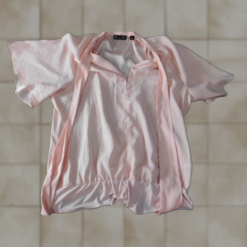 Vintage New York and Company Womens blouse Large pink top pullover 7th avenue Size L / US 10 / IT 46 - 1 Thumbnail