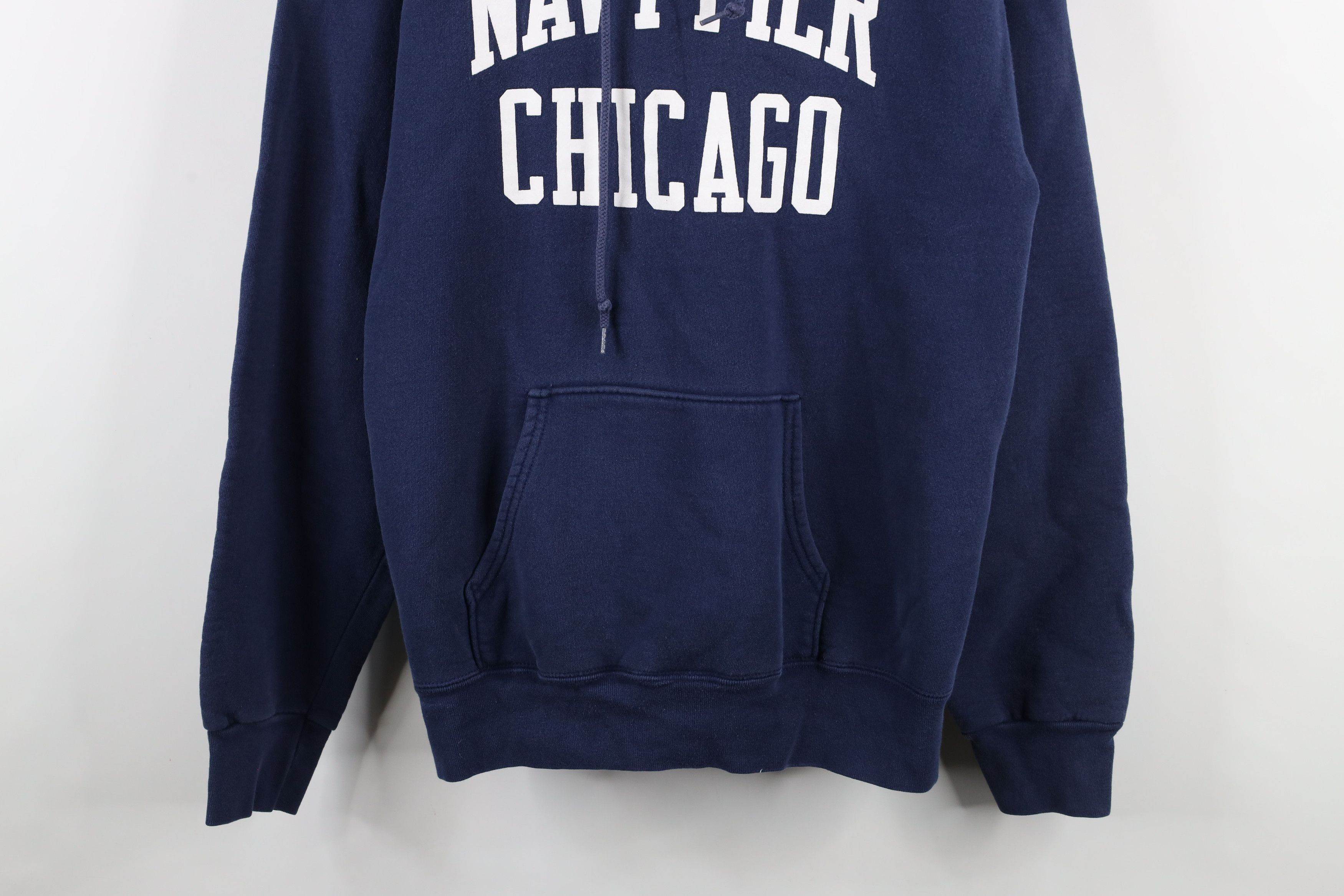 Vintage Vintage 90s Heavyweight Pier Chicago Hoodie Sweatshirt Blue Size US XL / EU 56 / 4 - 3 Thumbnail