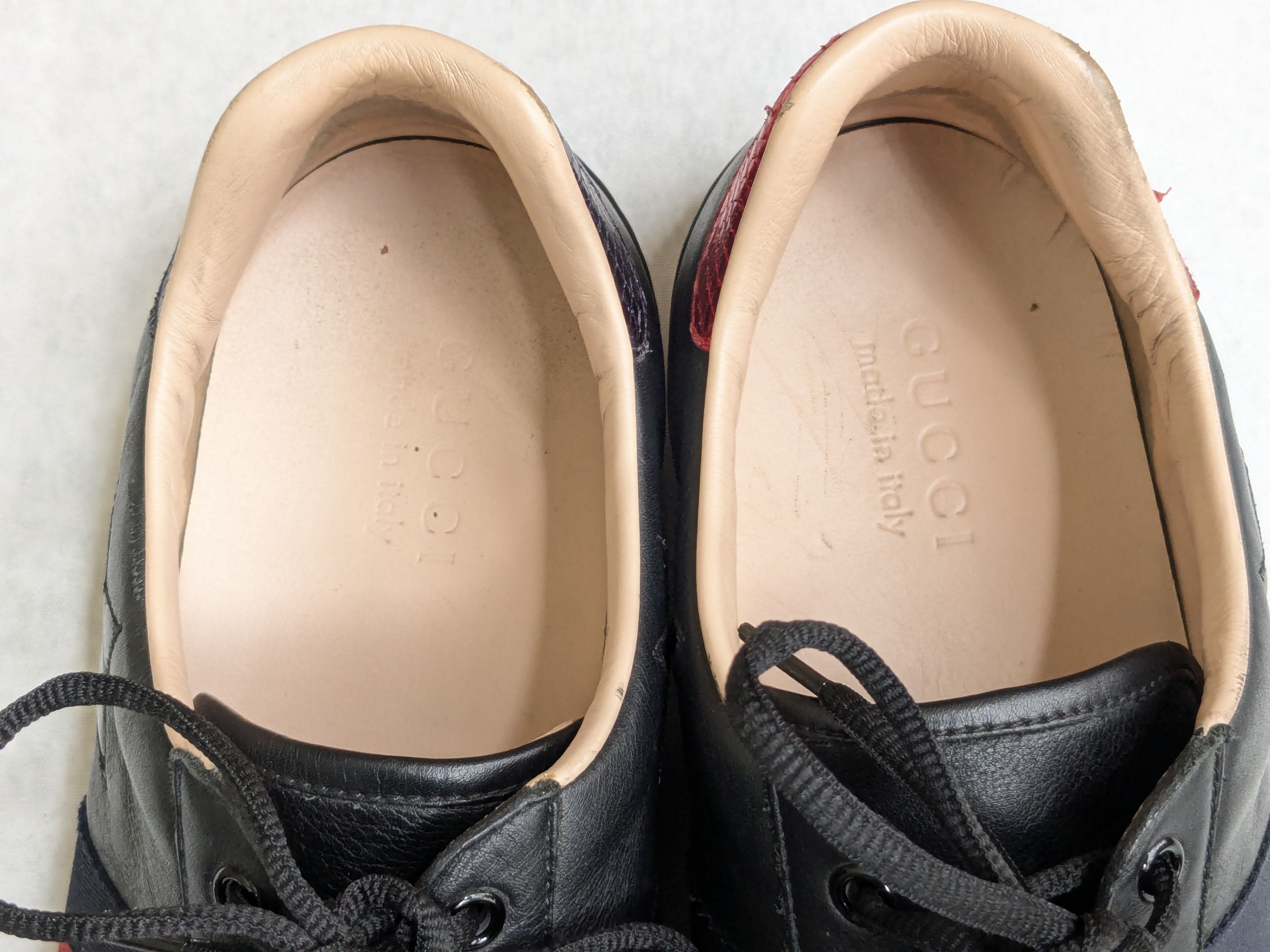 Gucci Gucci Ace Sneakers Black 10.5 Low Tops Leather Stars Size US 10.5 / EU 43-44 - 5 Thumbnail