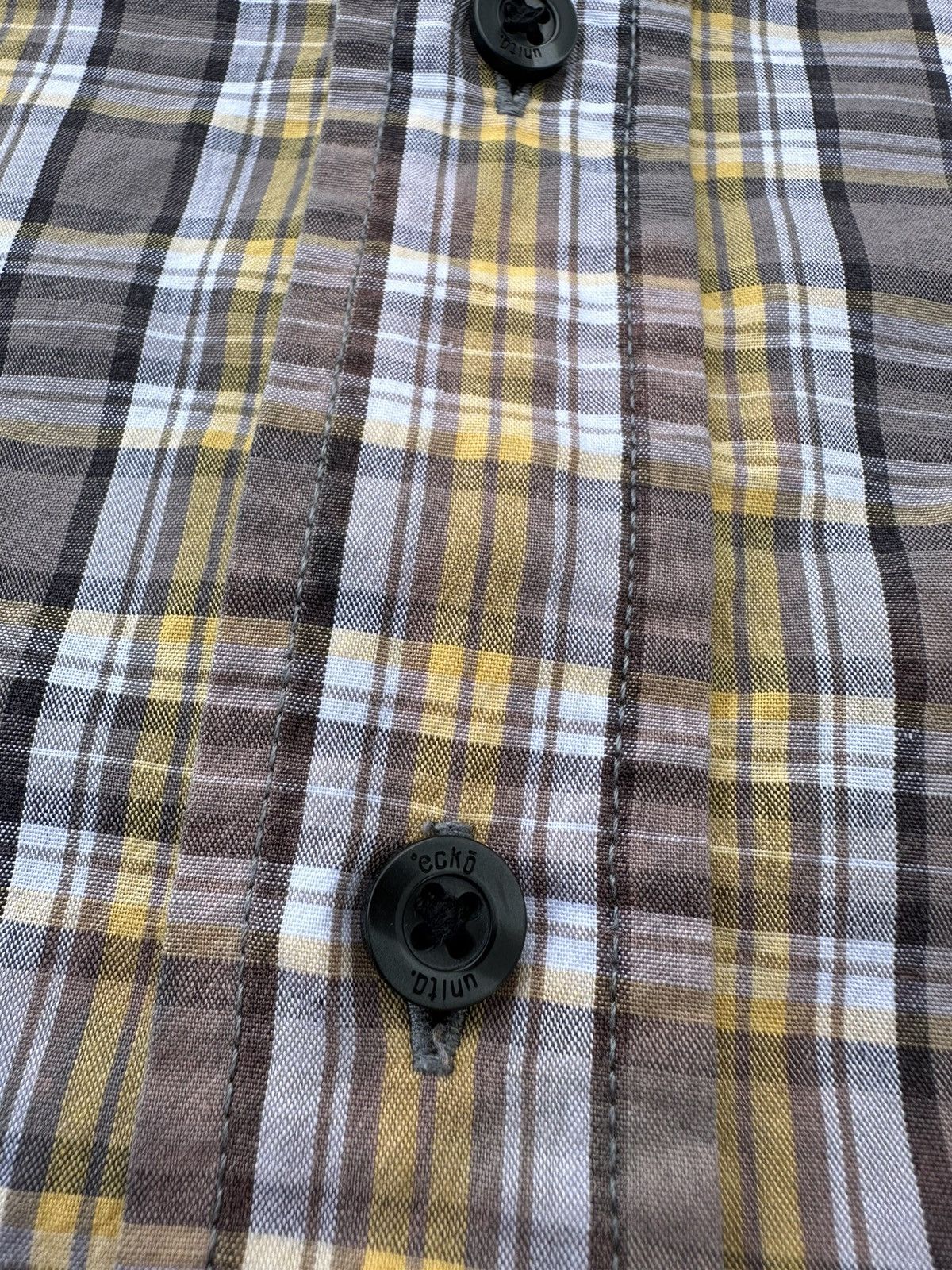 Ecko Unltd. × Vintage Vintage Y2K Ecko Unltd Plaid Button zip Skater Cybergoth Size US XL / EU 56 / 4 - 7 Thumbnail